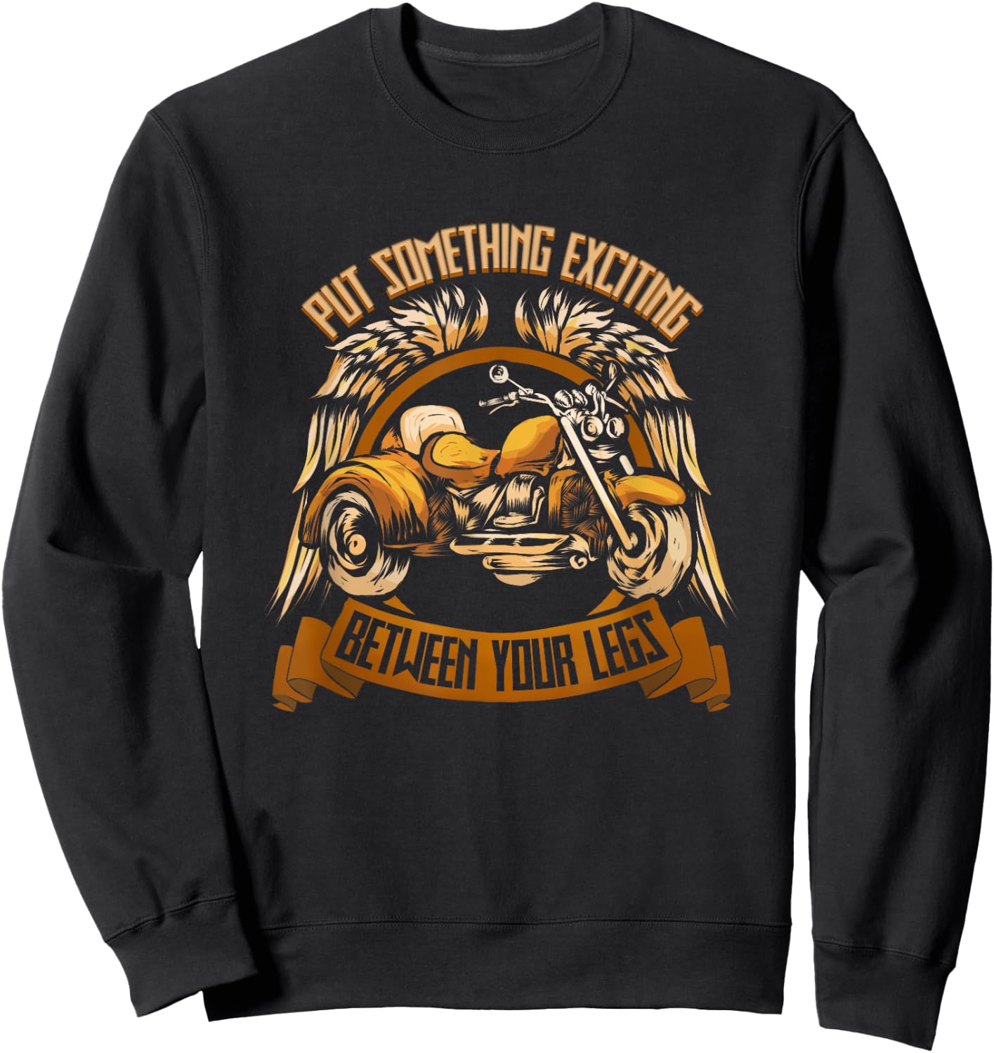 Motorcycle Trike Motortrike Three Wheeler Biker Wings Gift Sweatshirt - Sweatshirt | Black