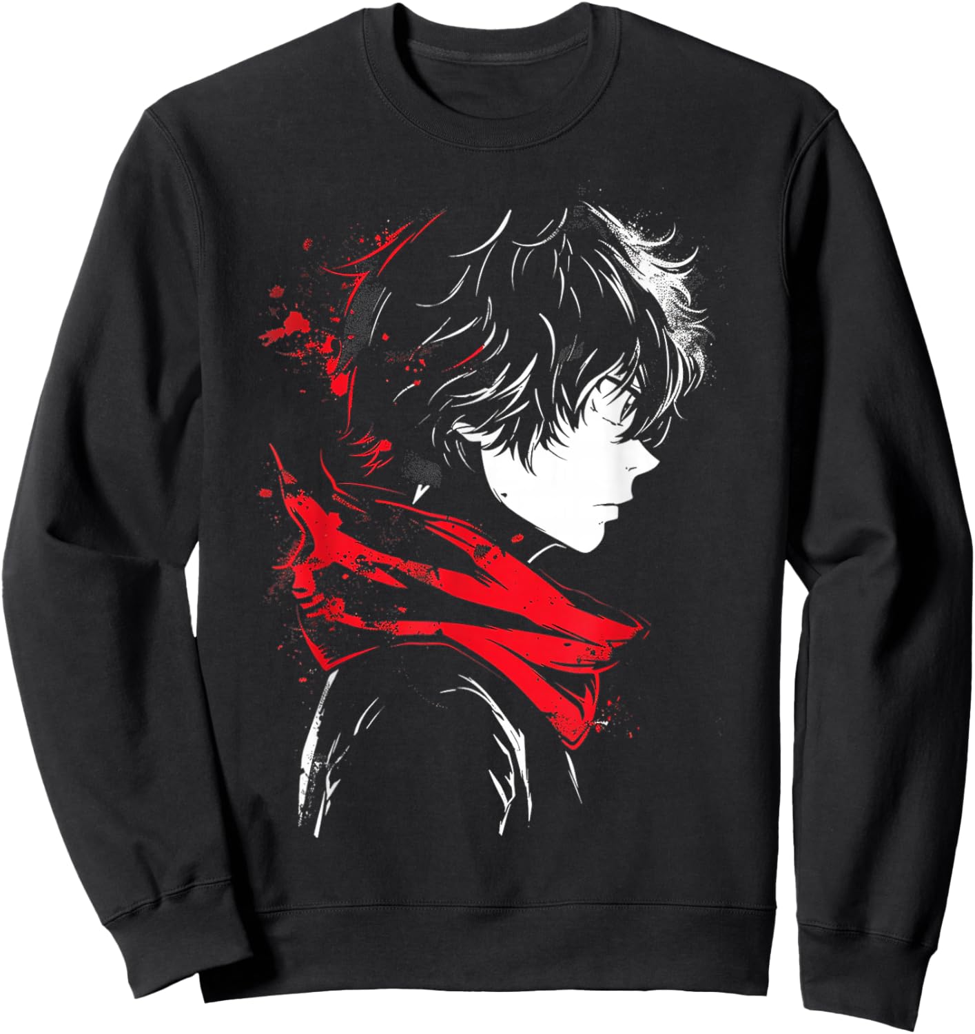 Anime Manga Graphic Art Anime Sweatshirt - Sweatshirt | Black