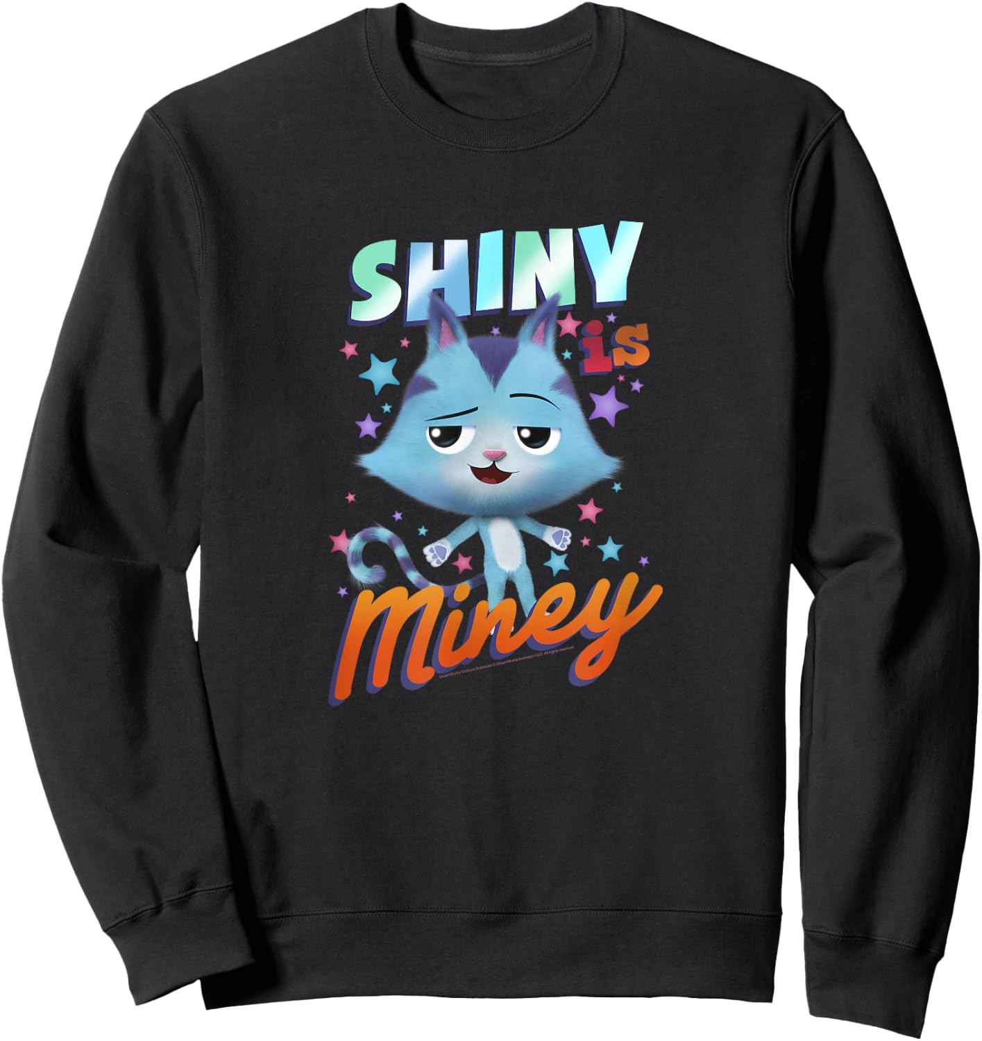 Gabby's Dollhouse Catrat Shiny is Miney Portrait Sweatshirt - Sweatshirt | Black