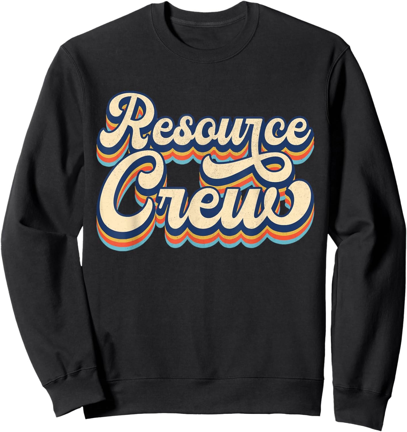 Resource Crew Retro Resource Teacher School Teacher Men Women Sweatshirt - Sweatshirt | Black