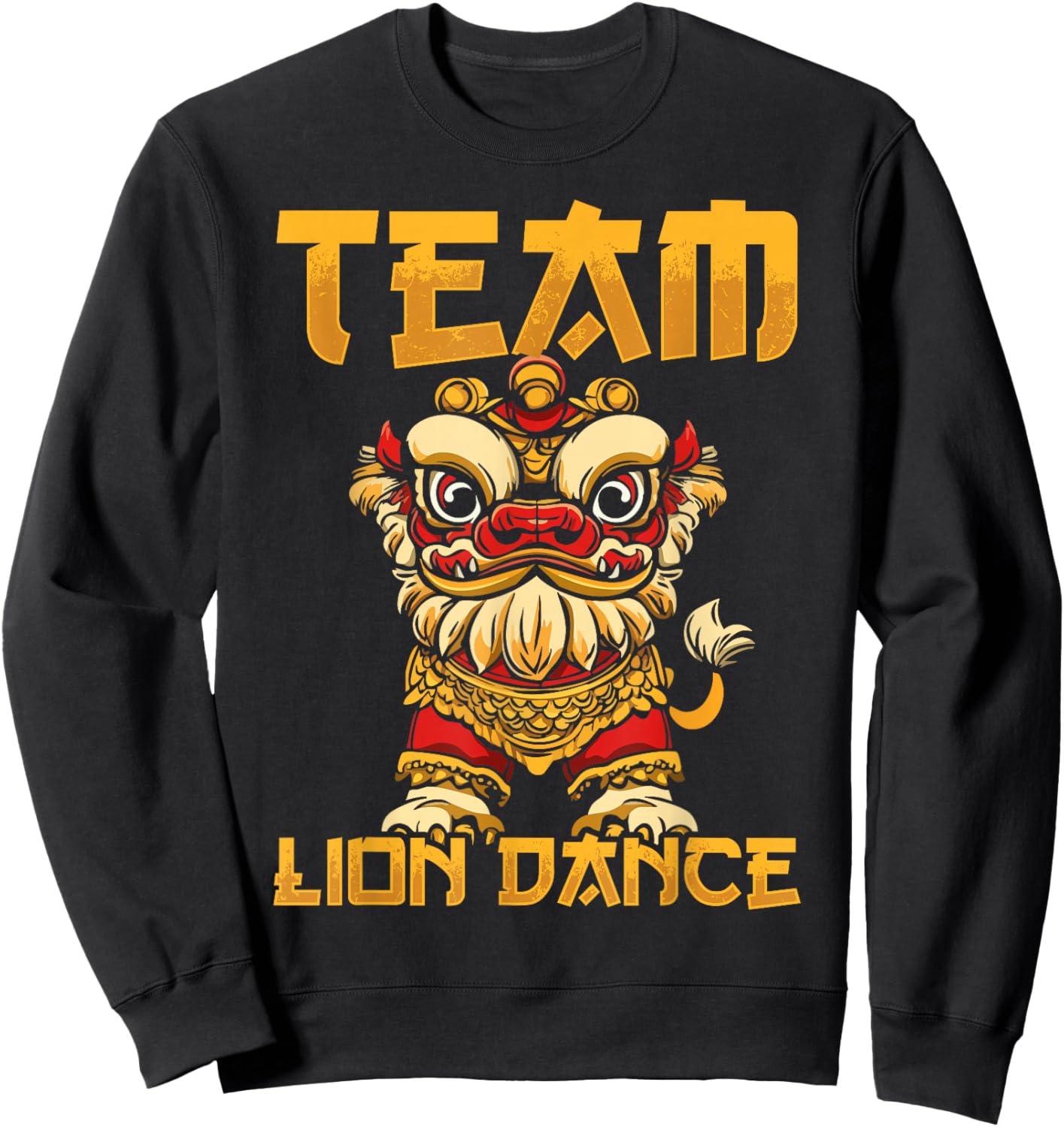 Lion Dance Lunar New Year Chinese New Year Lion Dance Sweatshirt - Sweatshirt | Black