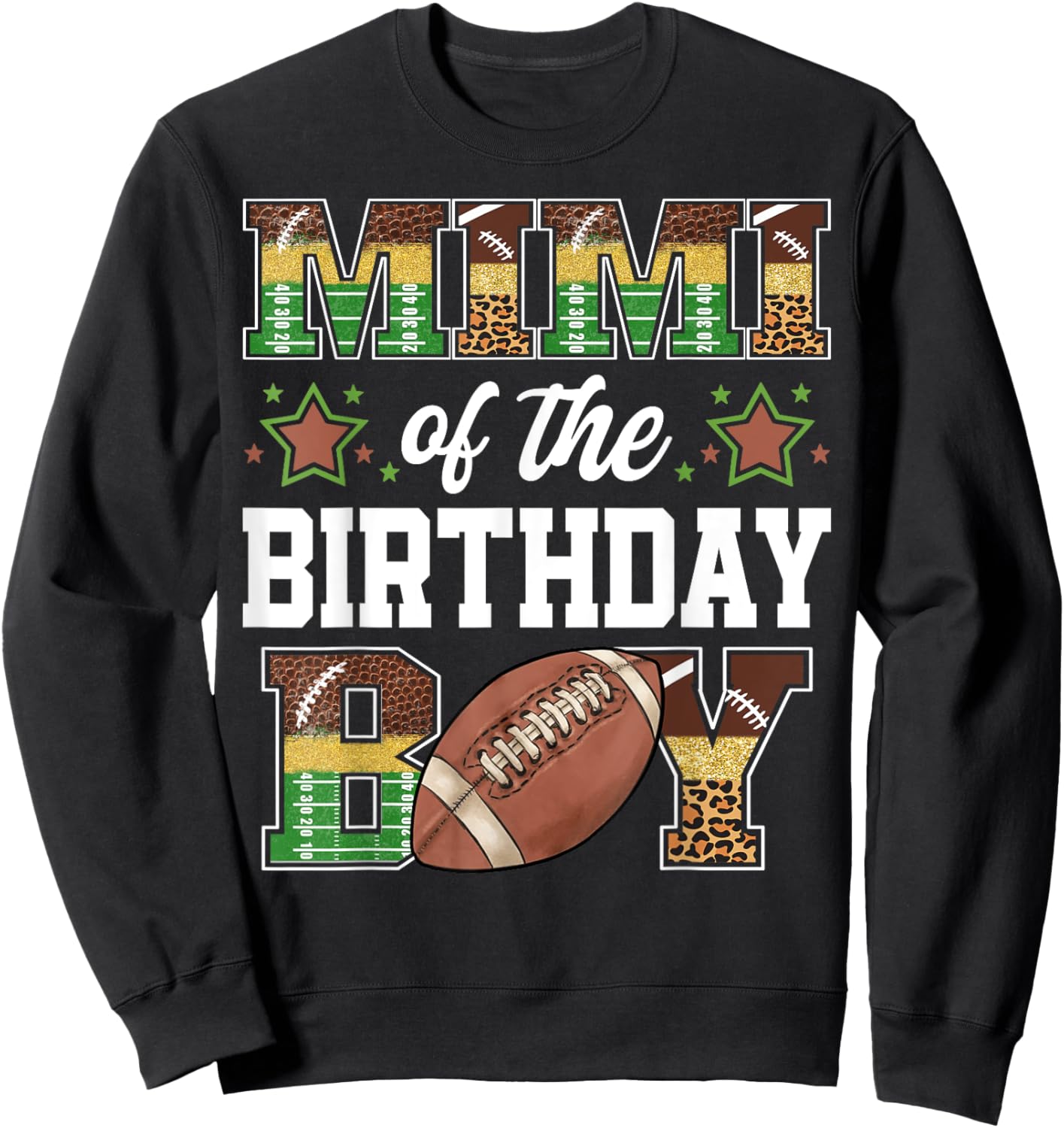 Mimi Of The Birthday Boy Football Player Family Matching Sweatshirt - Sweatshirt | Black