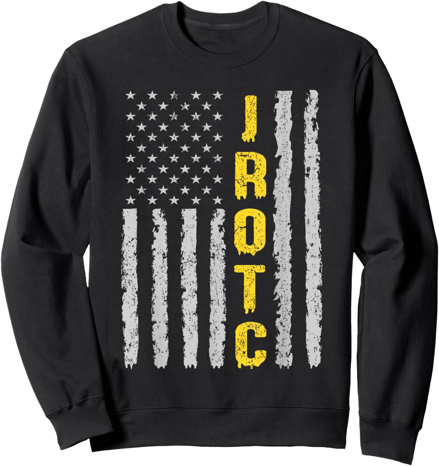 JROTC United States ROTC Junior Cadet JROTC American Flag Sweatshirt - Sweatshirt | Black