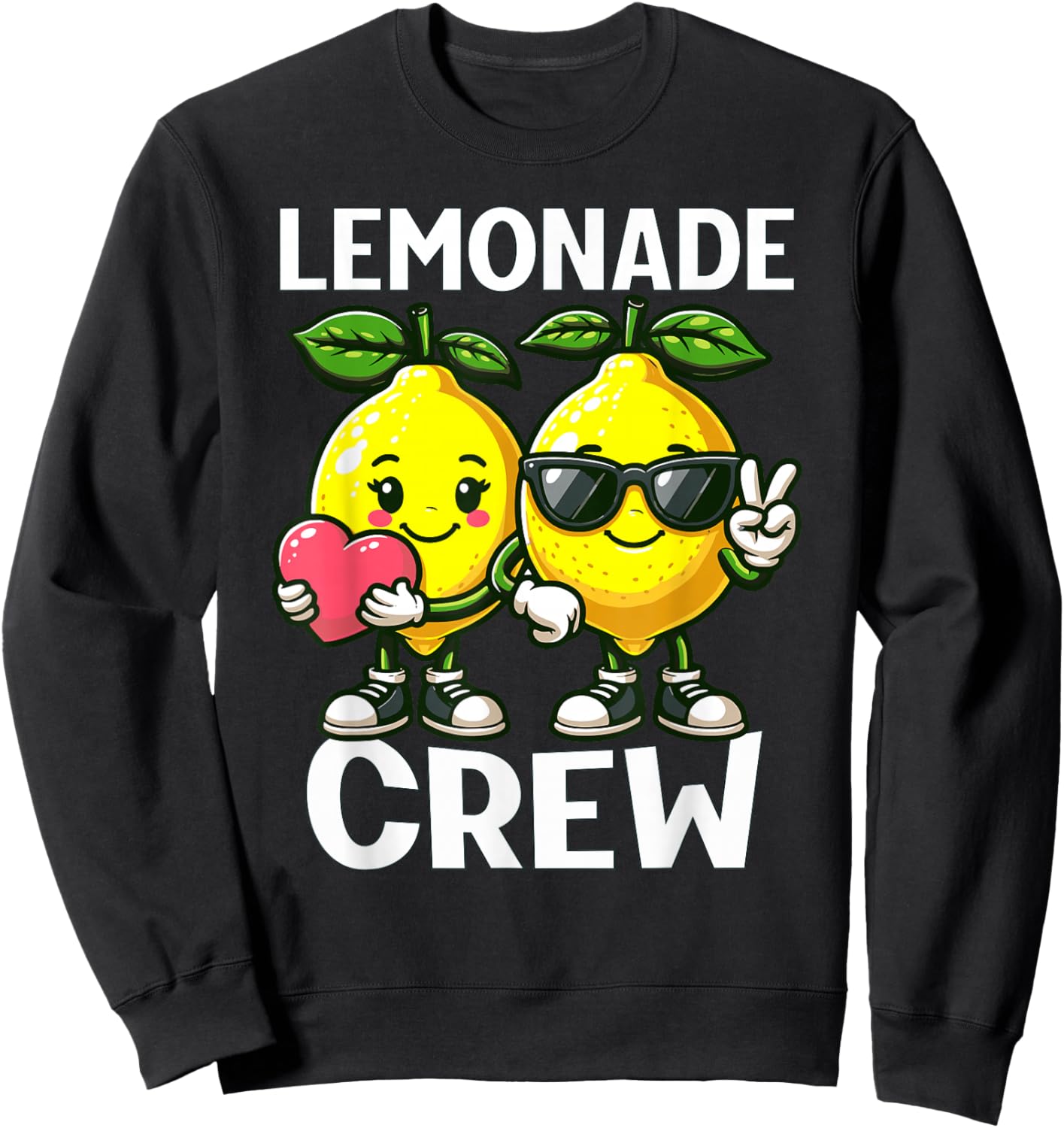 Lemon Stand Funny Lemonade Entrepreneur for Boys Girls Crew Sweatshirt - Sweatshirt | Black