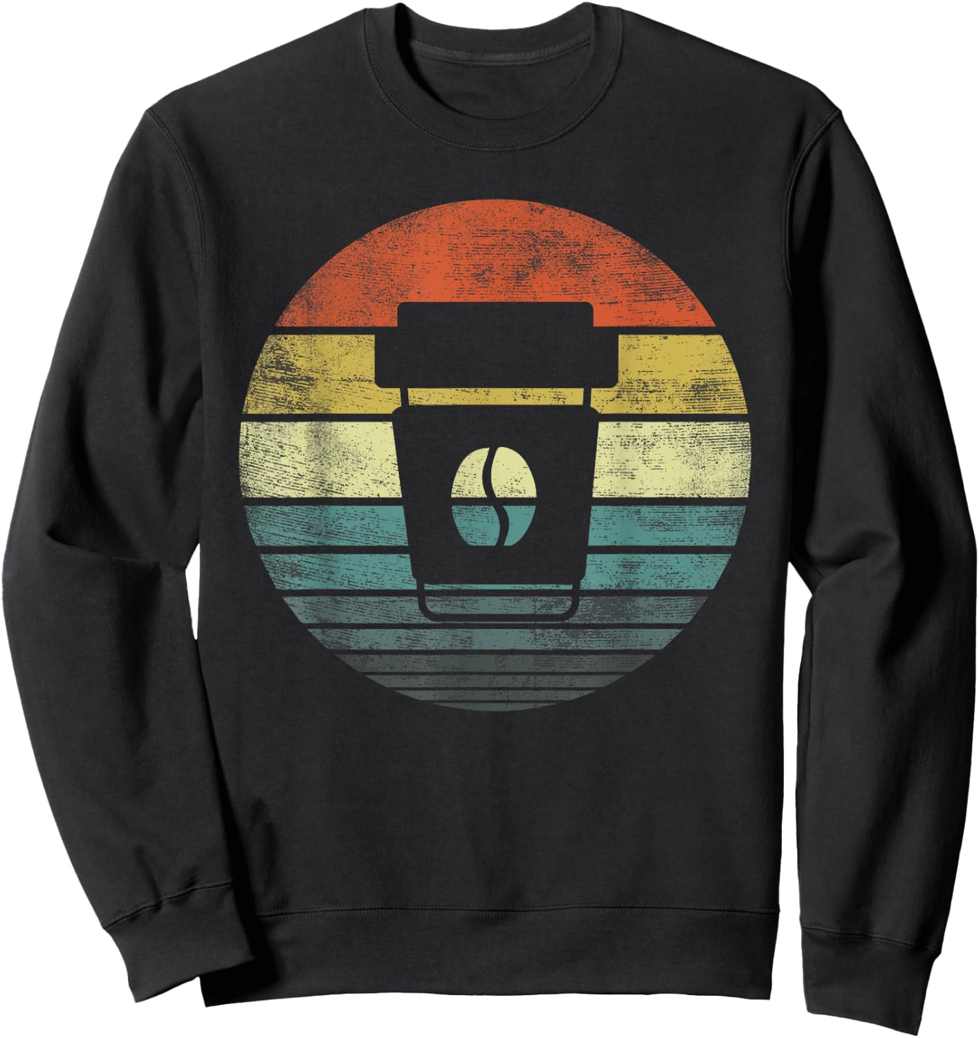 Coffee Lovers Barista Gifts Funny Retro Cup of Coffee Sweatshirt - Sweatshirt | Black