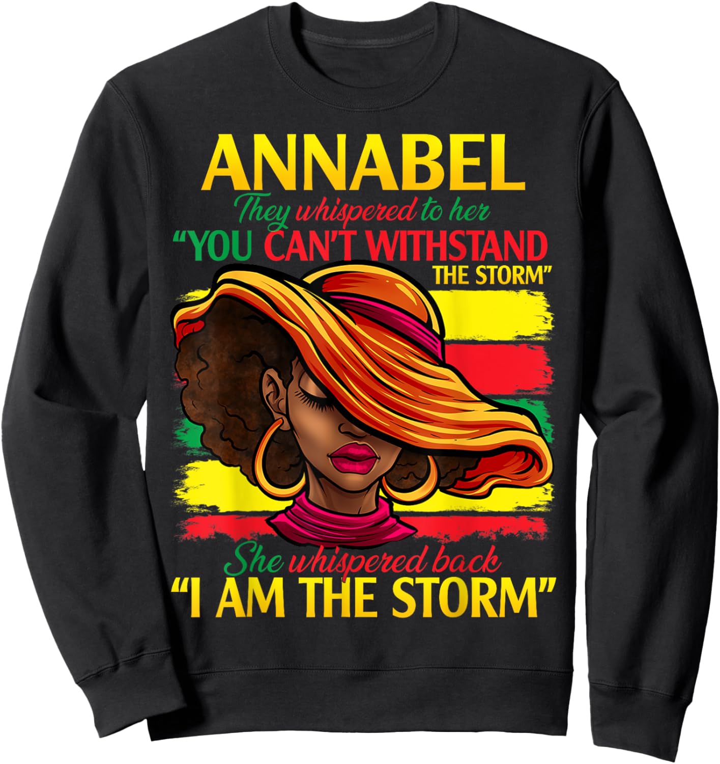 ANNABEL First Name Family Surname Black History Month Sweatshirt - Sweatshirt | Black