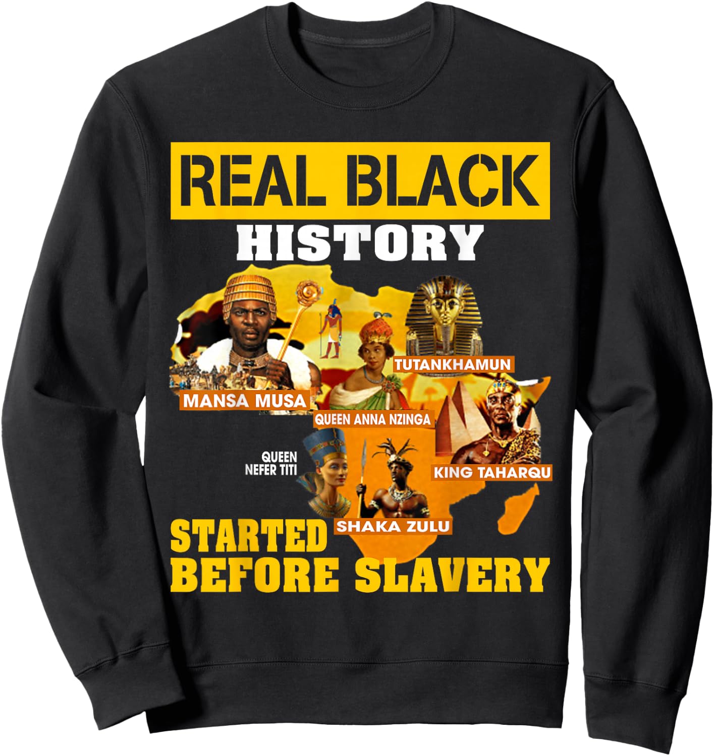 Black History Didn't Start With Slavery Proud African Gifts Sweatshirt - Sweatshirt | Black