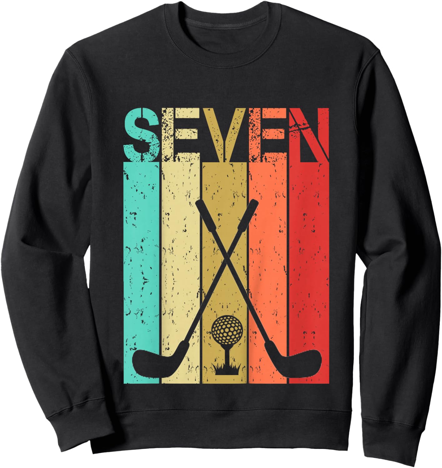 Golf 7 Birthday Boy Girl Golf 7 Year Old Sweatshirt - Sweatshirt | Black