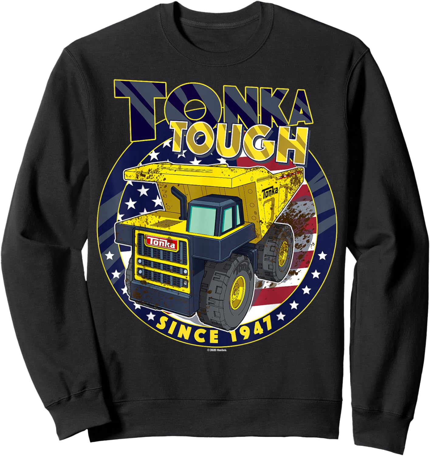 Tonka Tough Since 1947 American Flag Circle Sweatshirt - Sweatshirt | Black