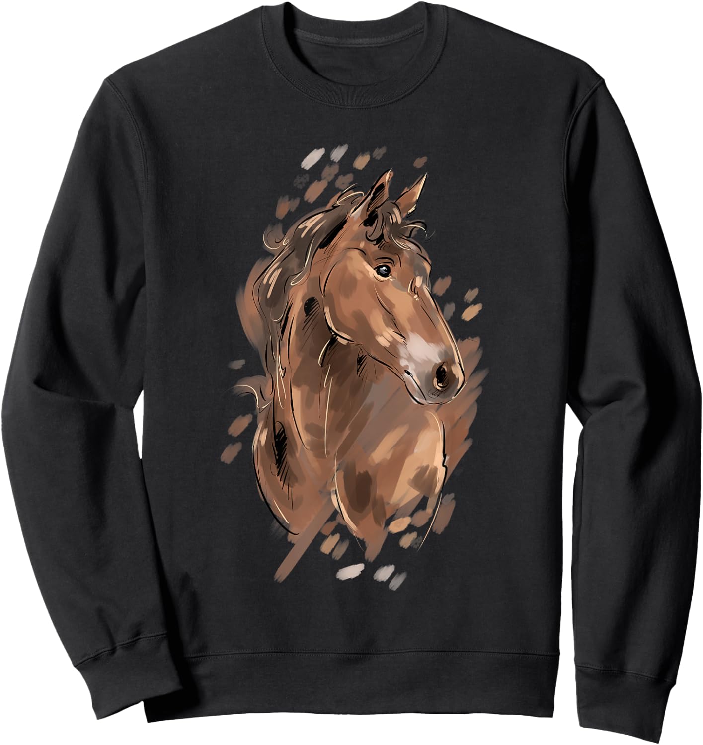 Horse Riding Graphic Women Horseback Horse Owner Equestrian Sweatshirt - Sweatshirt | Black