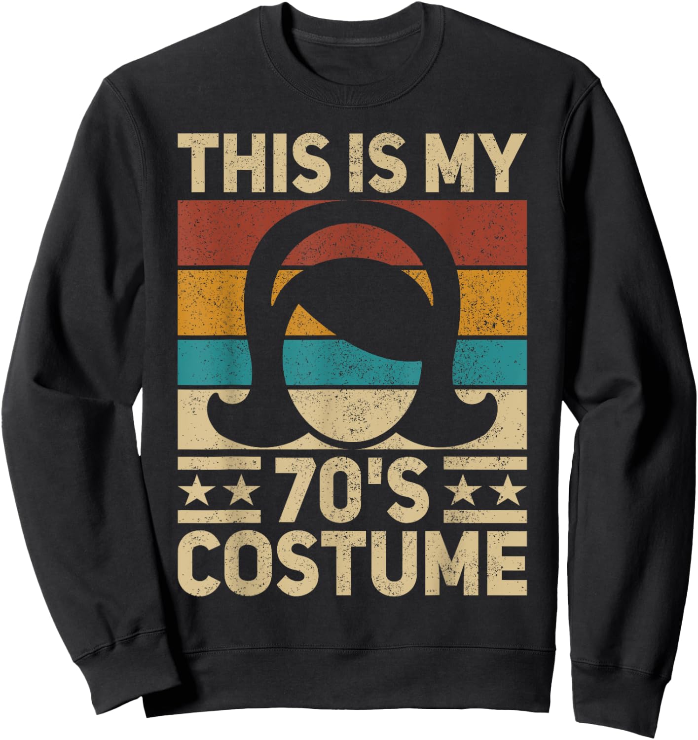 My 70s Costume 70 Styles Women 70's Disco 1970s Party Outfit Sweatshirt - Sweatshirt | Black