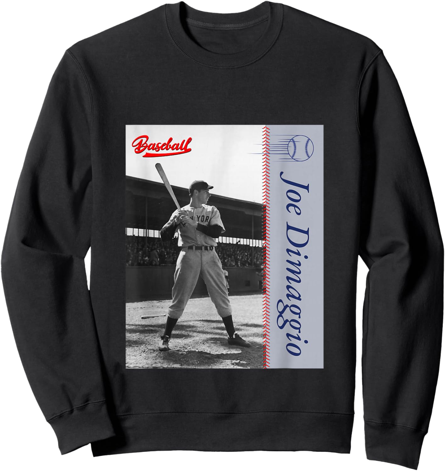 Great Moment Store Joe Dimaggio_Baseball_002 , Small, Black Sweatshirt - Sweatshirt | Black