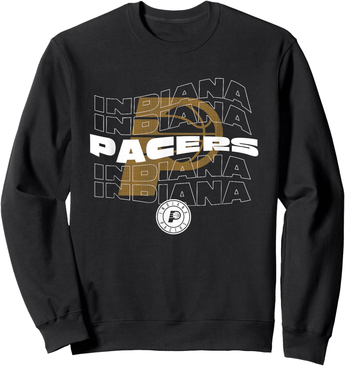 NBA Indiana Pacers Wave Outline Team Logo Sweatshirt - Sweatshirt | Black