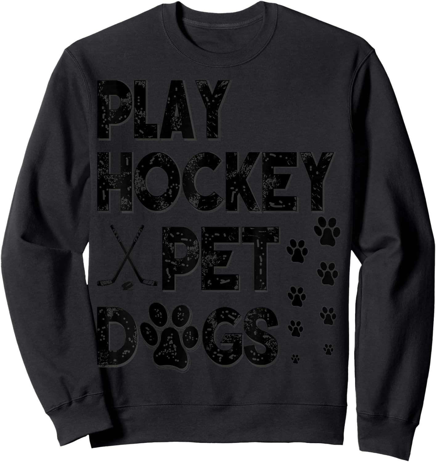 Play Hockey Pet Dogs Sweatshirt - Sweatshirt | Black