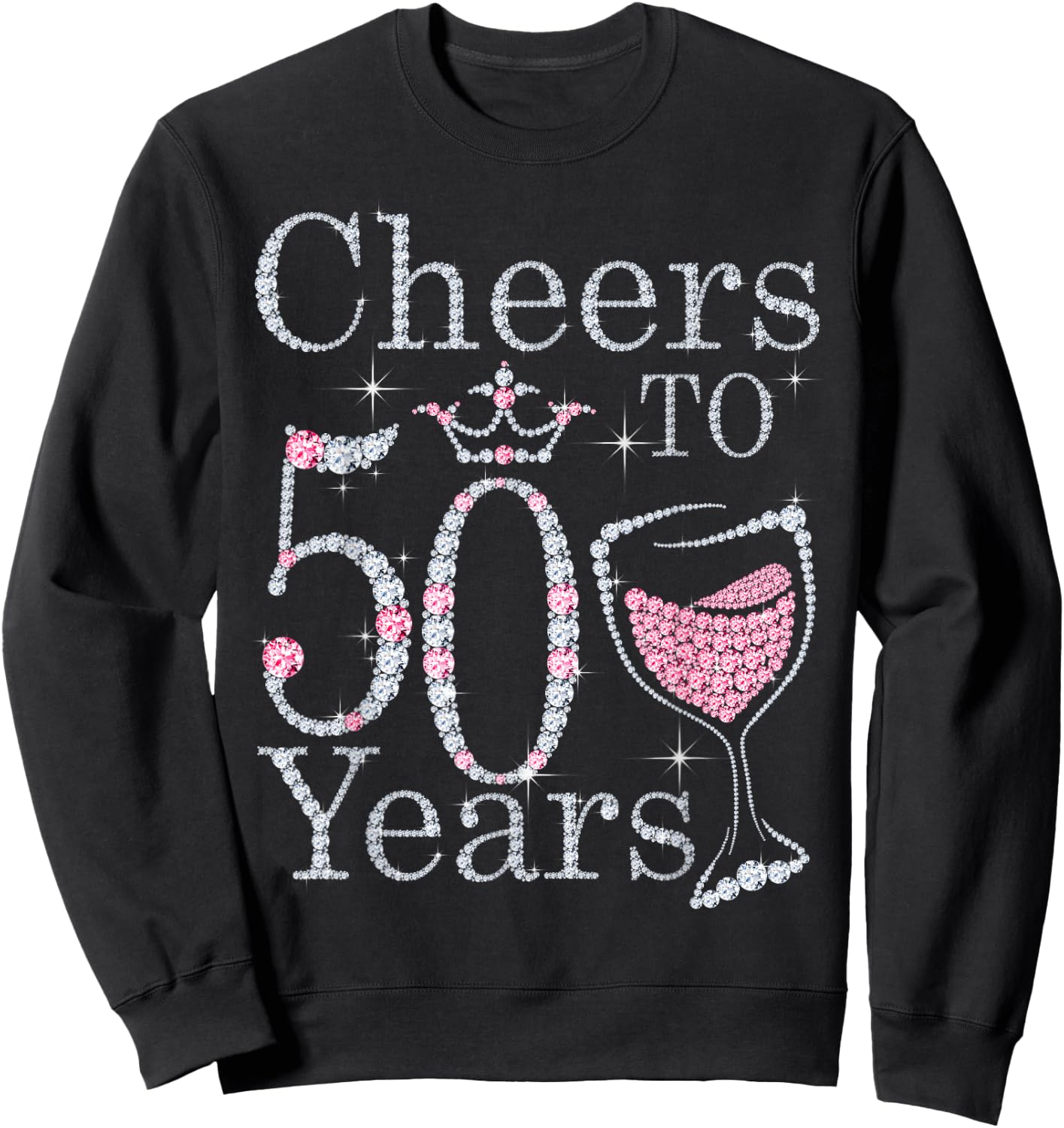 Cheers to 50 Years 1972 50Th Birthday Gift Sweatshirt - Sweatshirt | Black