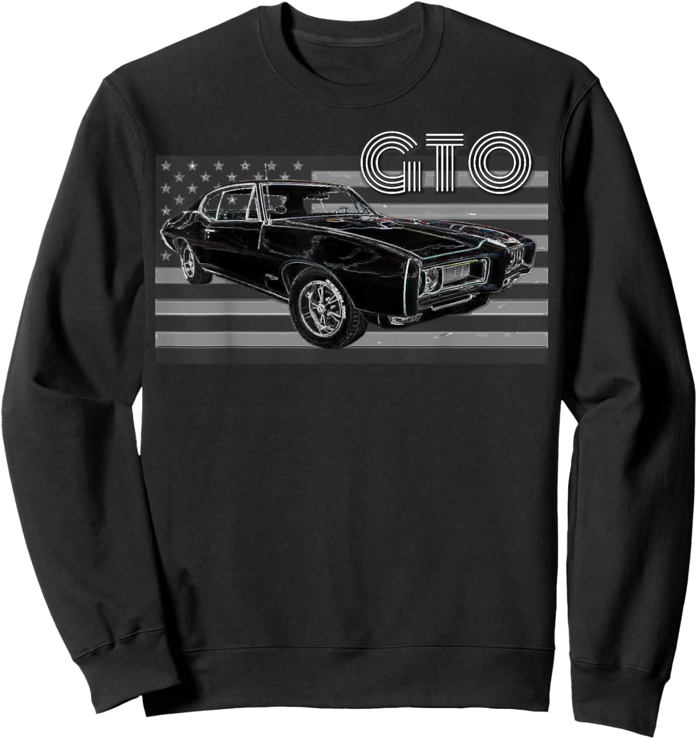 1968 1967 1965 GTO Classic Car Old School Muscle Car 64 70 Sweatshirt - Sweatshirt | Black