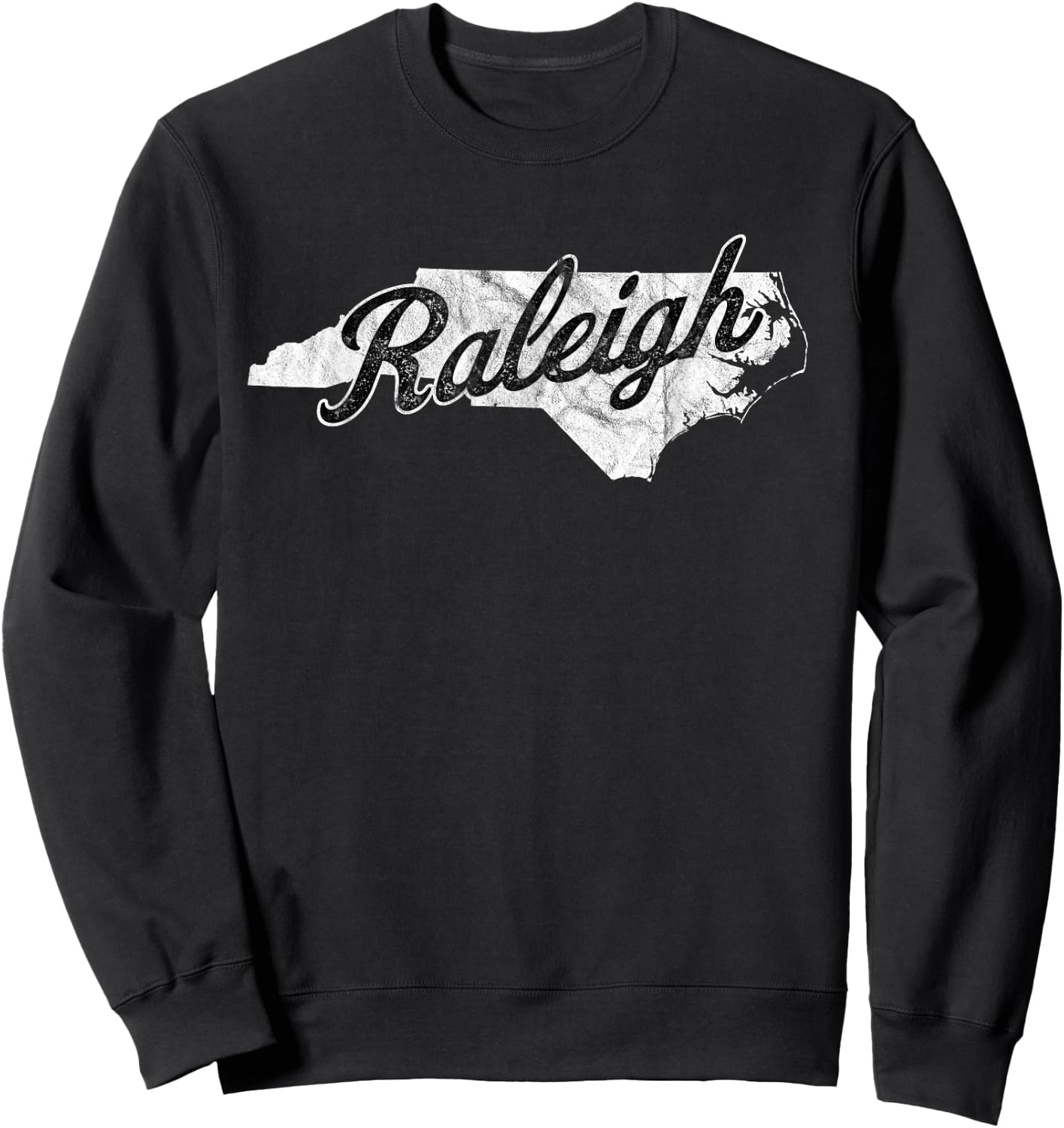Raleigh North Carolina Map NC Home Sweatshirt - Sweatshirt | Black