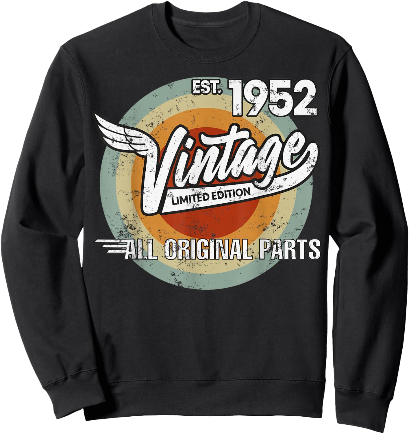 1952 Born Made in 1952 Vintage Biker Birthday Gifts Sweatshirt - Sweatshirt | Black
