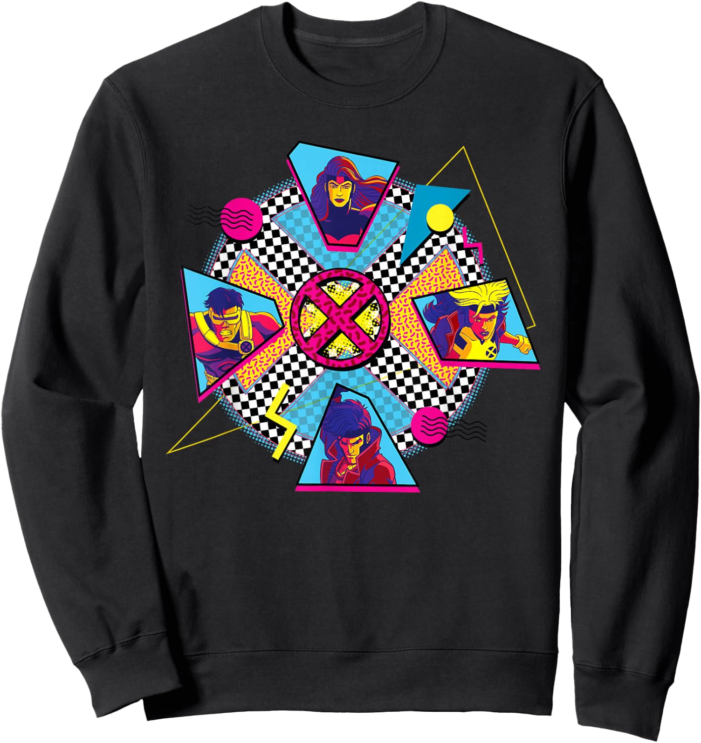 Marvel X-Men Jean Grey Cyclops Rogue Gambit 90s Sweatshirt - Sweatshirt | Black
