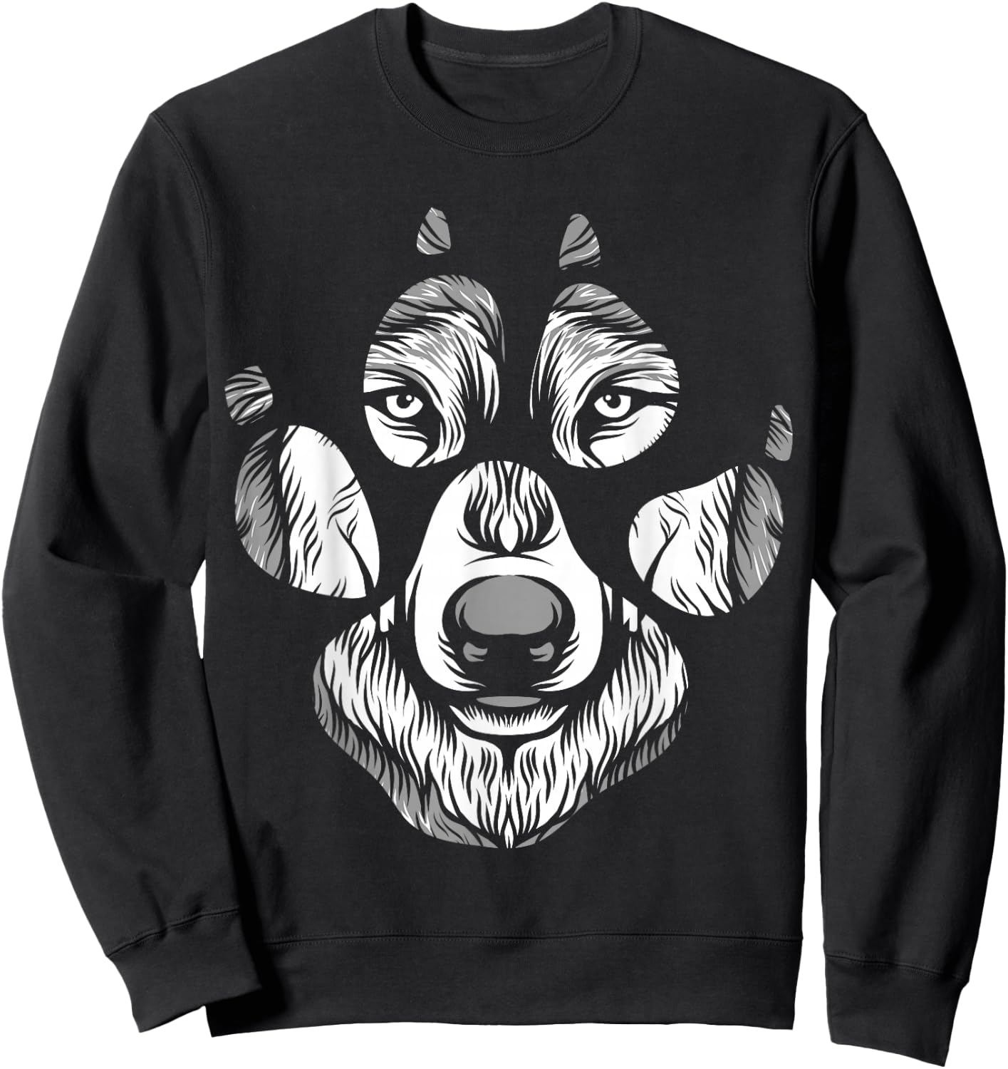 Wolf Footprint Designs Wolves Sweatshirt - Sweatshirt | Black