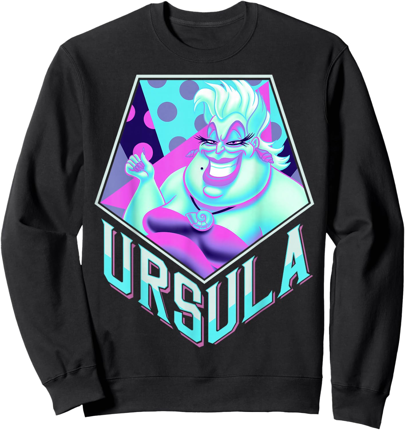 Disney Little Mermaid Ursula Pop Art Graphic Sweatshirt - Sweatshirt | Black
