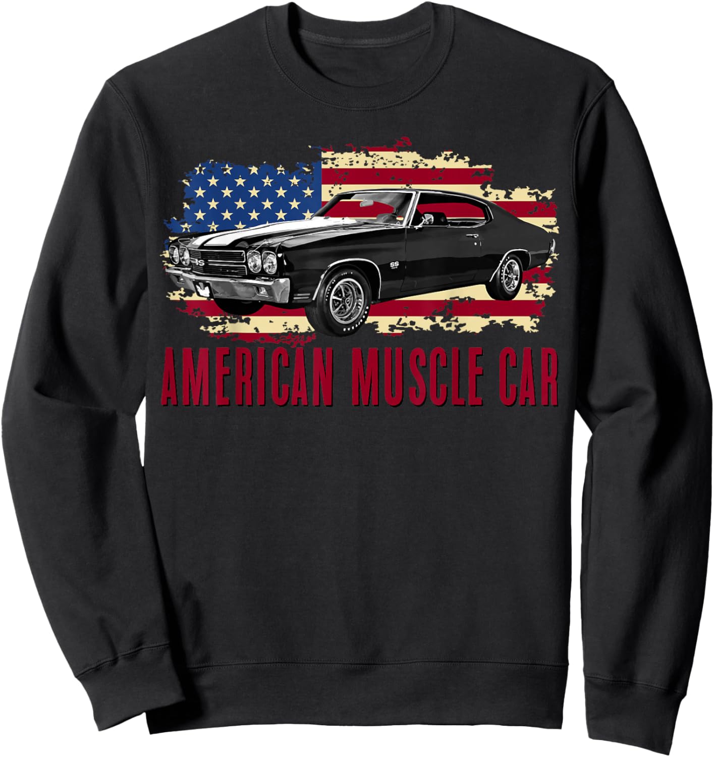 American Muscle Car Men Women Adults Teens Kids Boys Girls Sweatshirt - Sweatshirt | Black