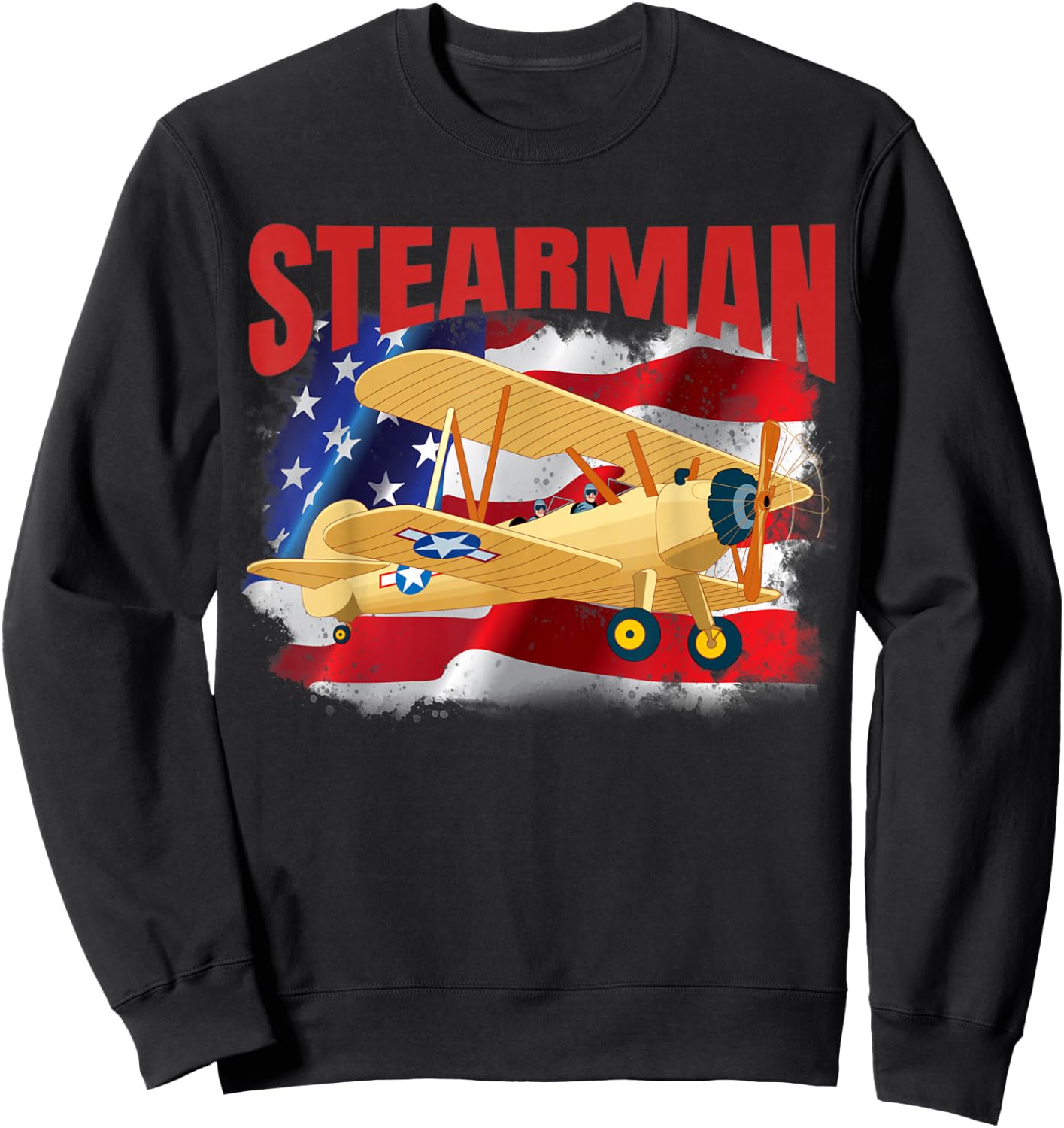 The perfect for anyone into vintage stearman aircraft Sweatshirt - Sweatshirt | Black