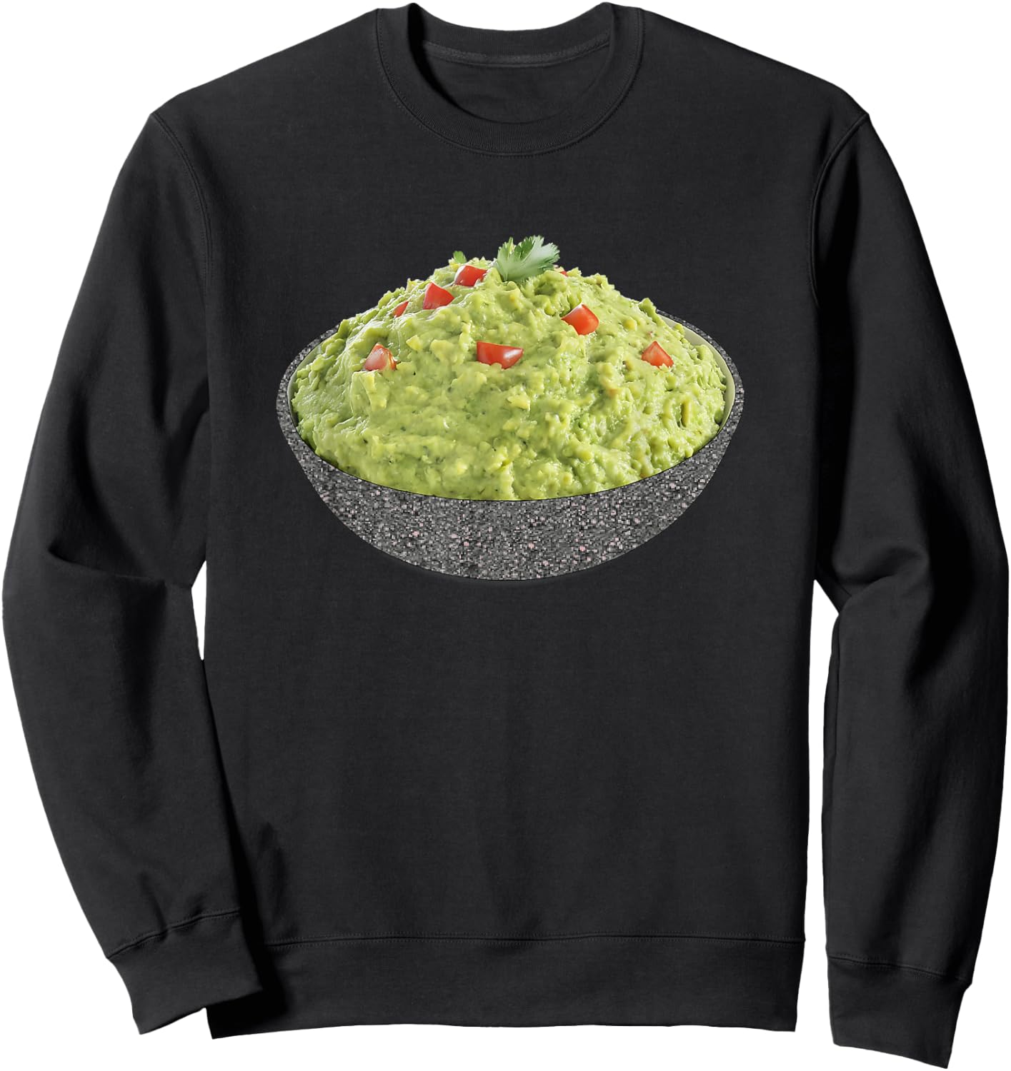 Holy Guacamole In Bowl Halloween Costume Funny Avocado Pun Sweatshirt - Sweatshirt | Black