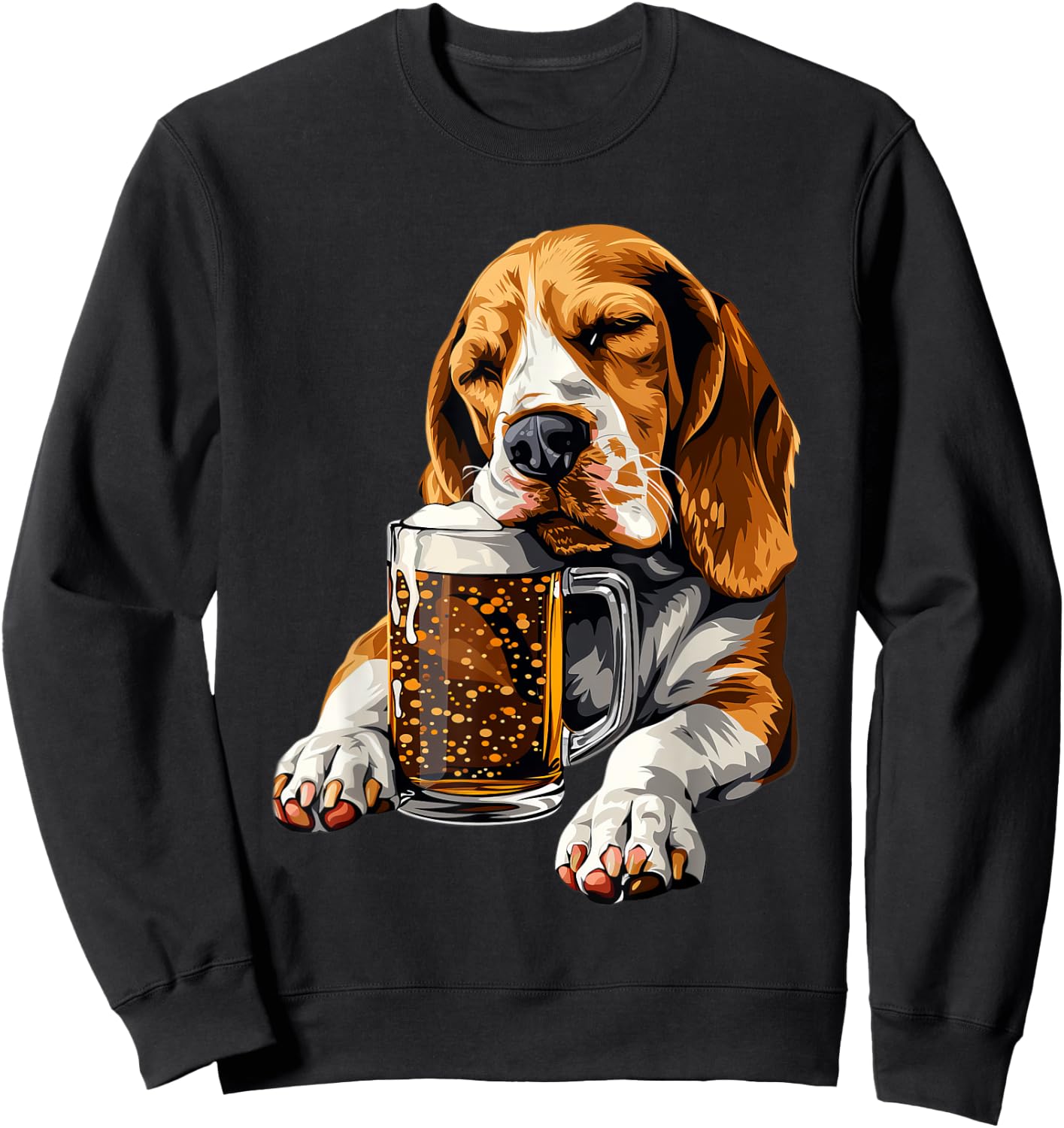 Beagle Beer Sweatshirt - Sweatshirt | Black