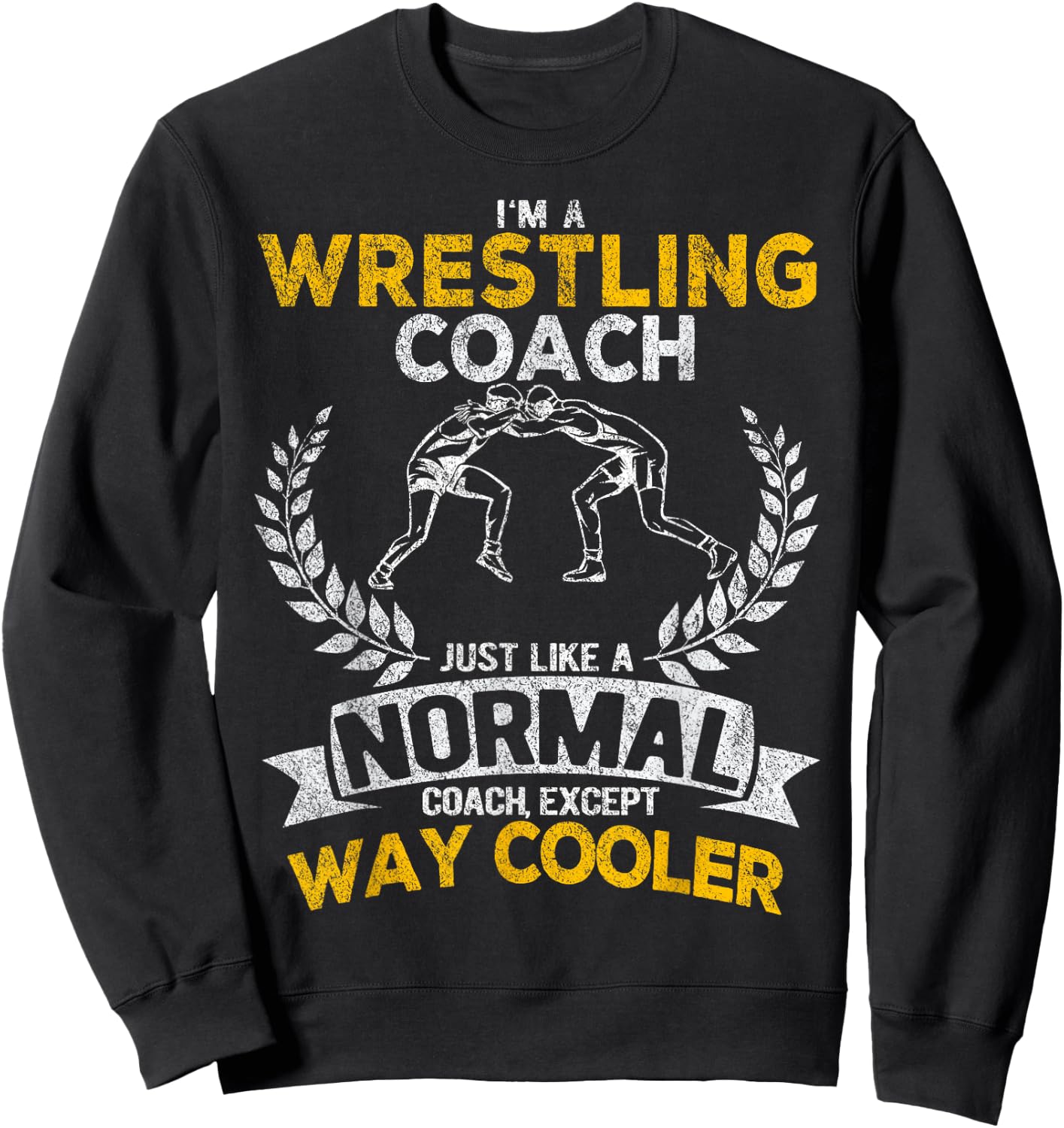 Wrestling Coach Scholastic Wrestling Folkstyle Wrestling Sweatshirt - Sweatshirt | Black