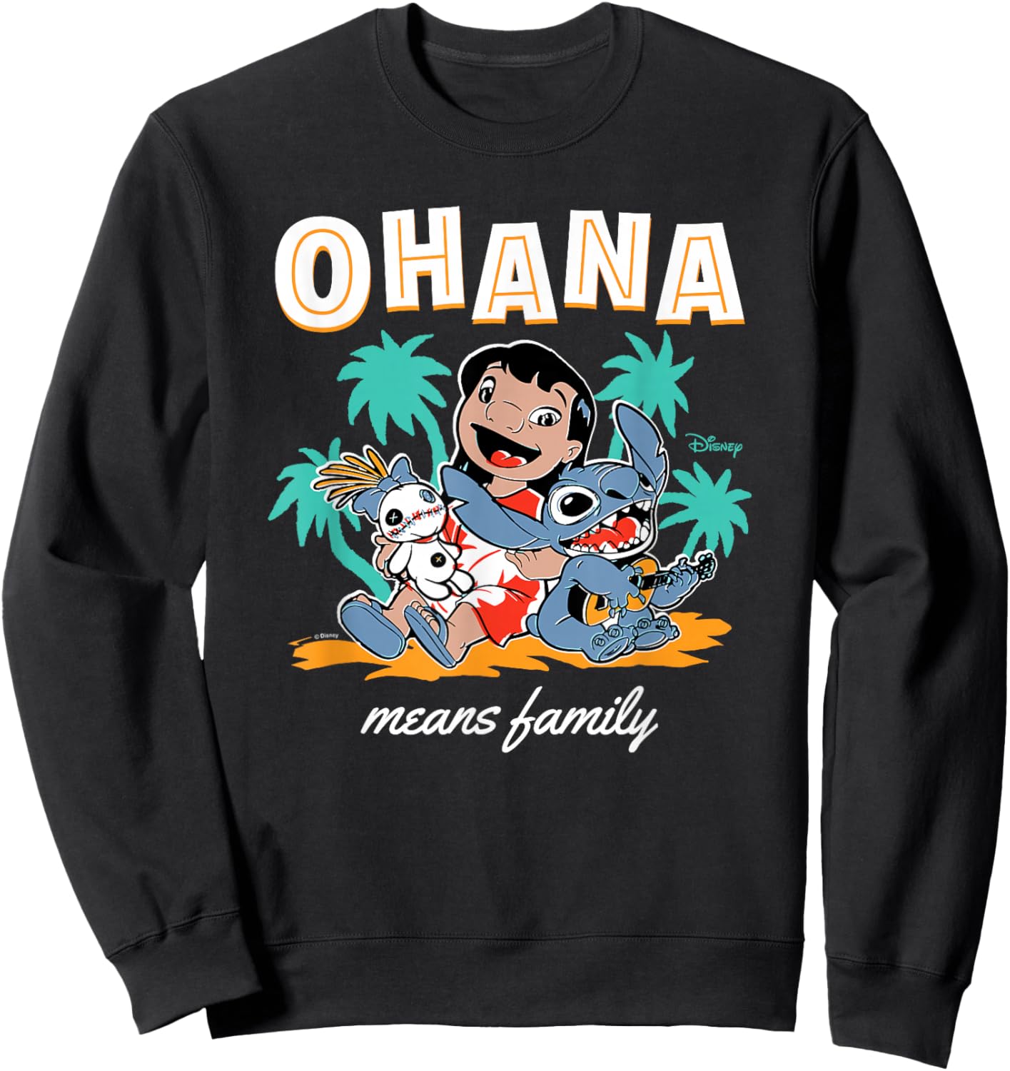 Lilo & Stitch - Ohana Means Family Sweatshirt - Sweatshirt | Black