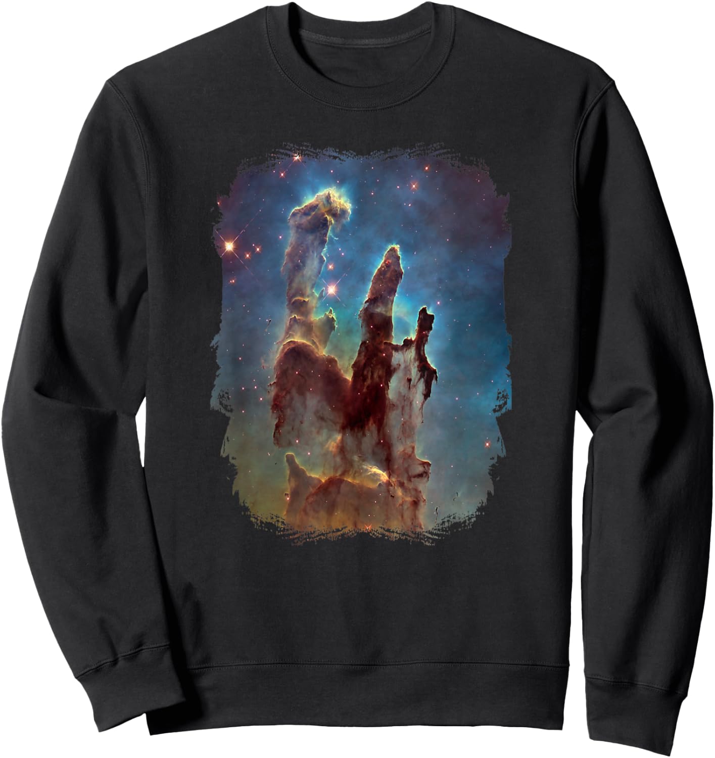 Pillars Of Creation Shirt Eagle Nebula NASA Space Lover Gift Sweatshirt - Sweatshirt | Black
