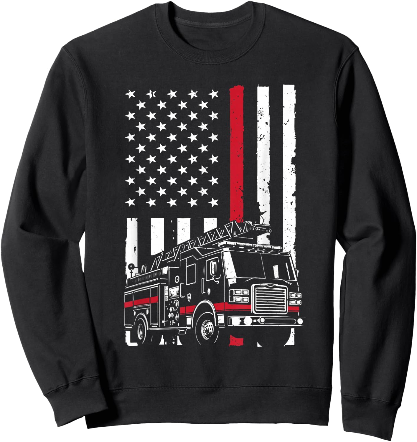 Funny Firefighter Design Women Fireman Firefighter Sweatshirt - Sweatshirt | Black