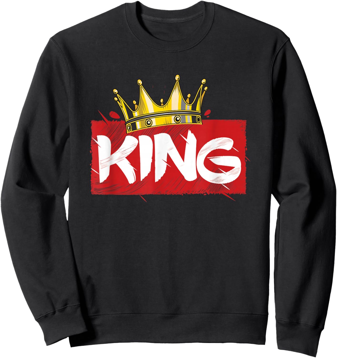 Crown with writing KING Sweatshirt - Sweatshirt | Black