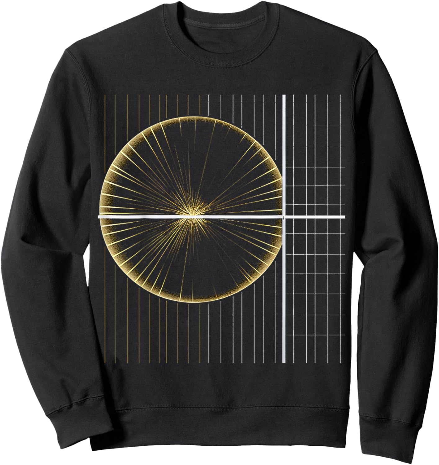 Kunst Illustration Grafik Geometrisches Motiv Sweatshirt - Sweatshirt | Black