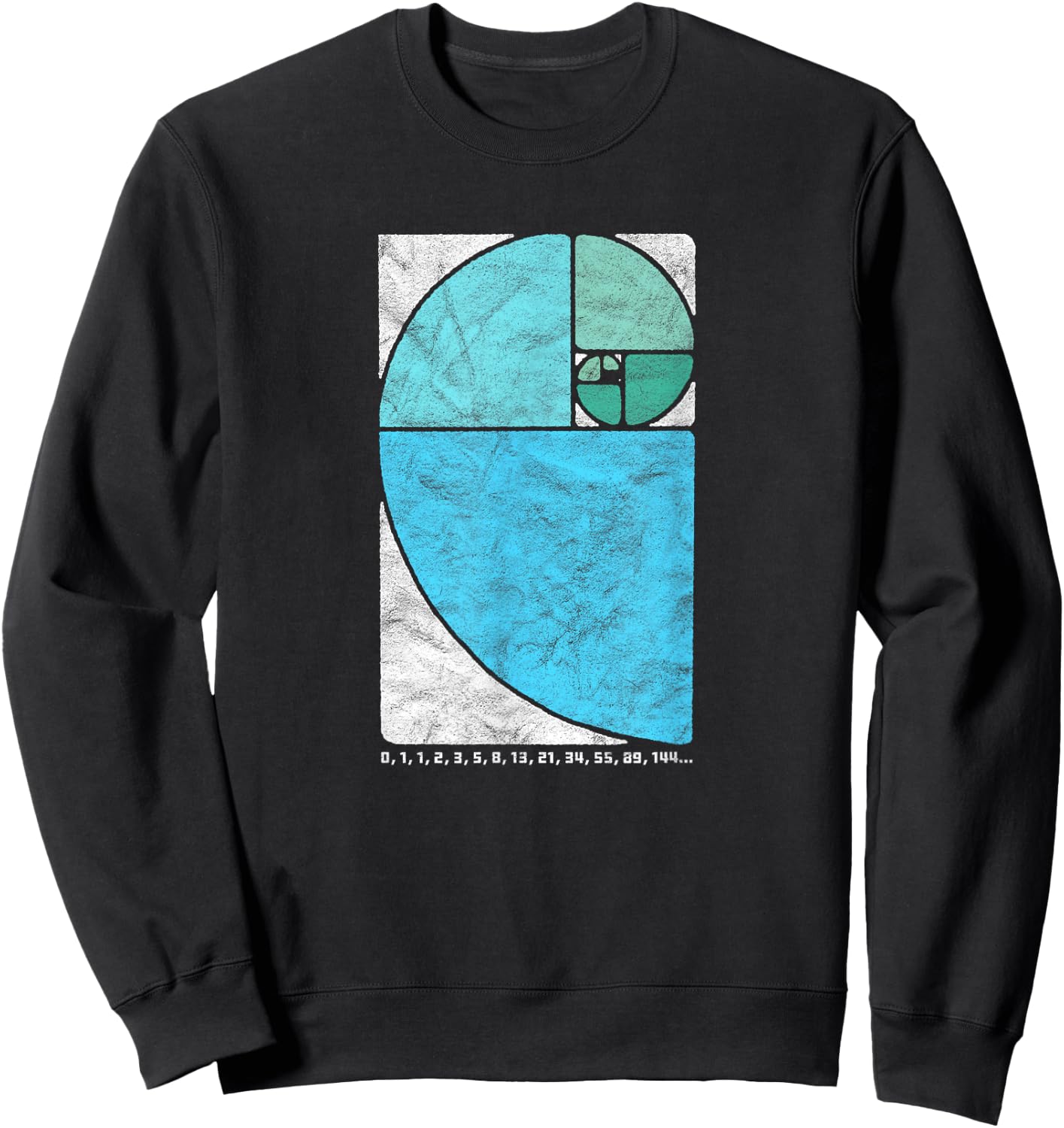 Vintage Fibonacci Sequence Golden Ratio Spiral Numbers Sweatshirt - Sweatshirt | Black