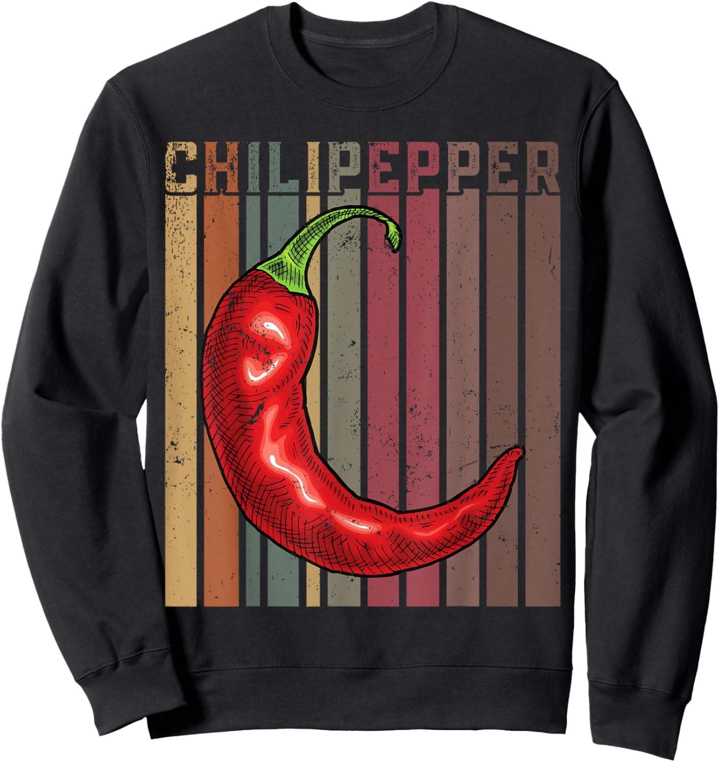 Chili Peppers Red Hot Spicy Pepper Eat Mexican Chili Lovers Sweatshirt - Sweatshirt | Black