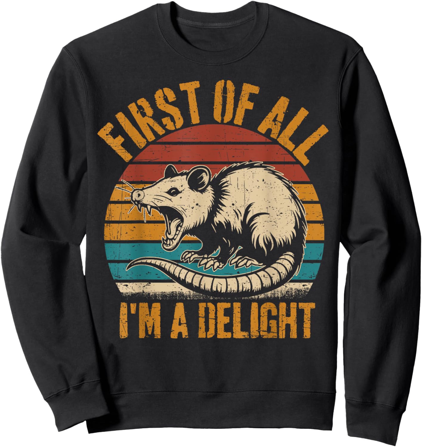 Opossum First Of All Im A Delight Possum Gifts Women Sweatshirt - Sweatshirt | Black