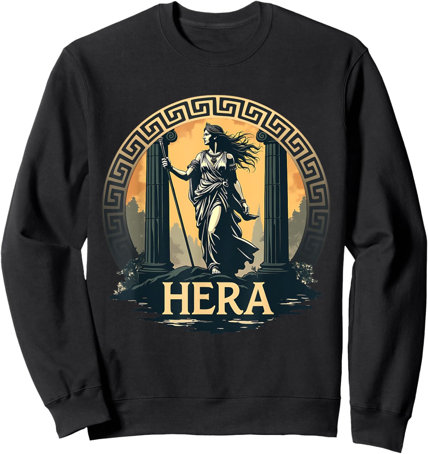 Hera Greek Goddess Sweatshirt - Sweatshirt | Black