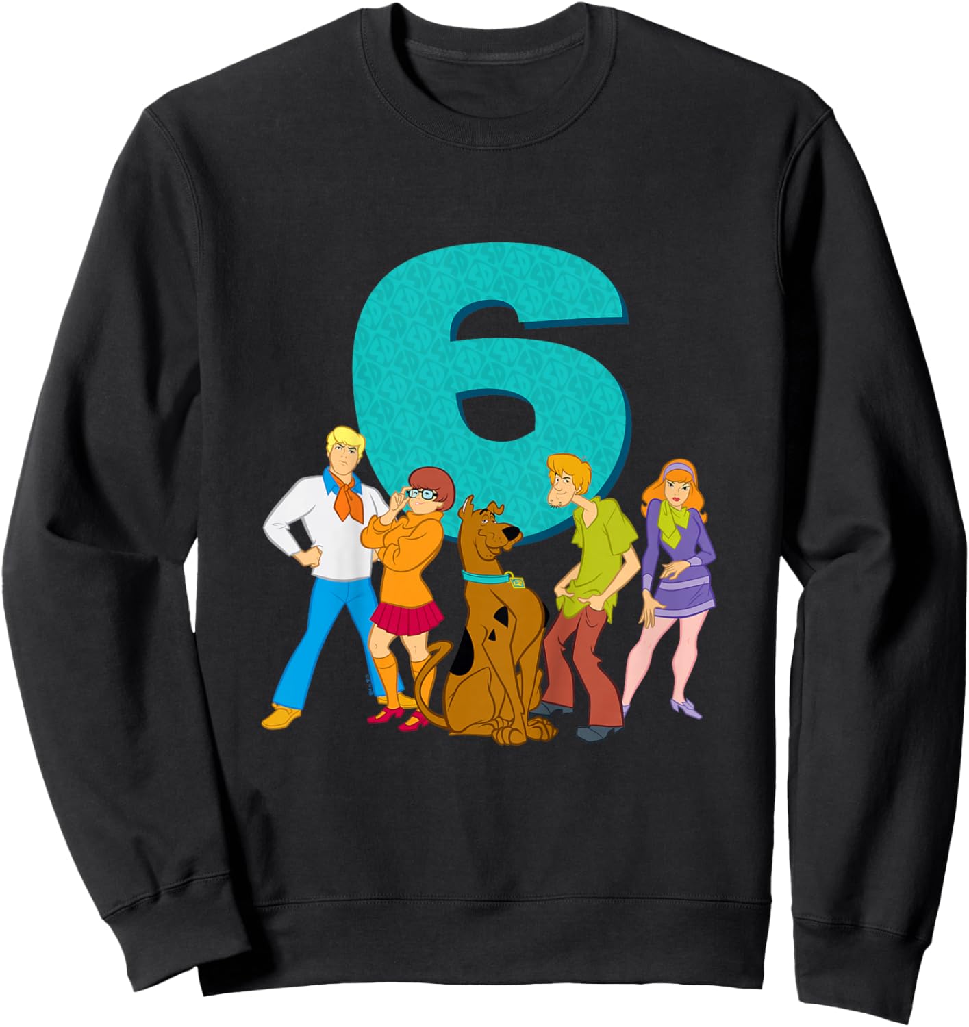 Kids Scooby-Doo 6th Birthday This Meddling Kid is 6 Sweatshirt - Sweatshirt | Black