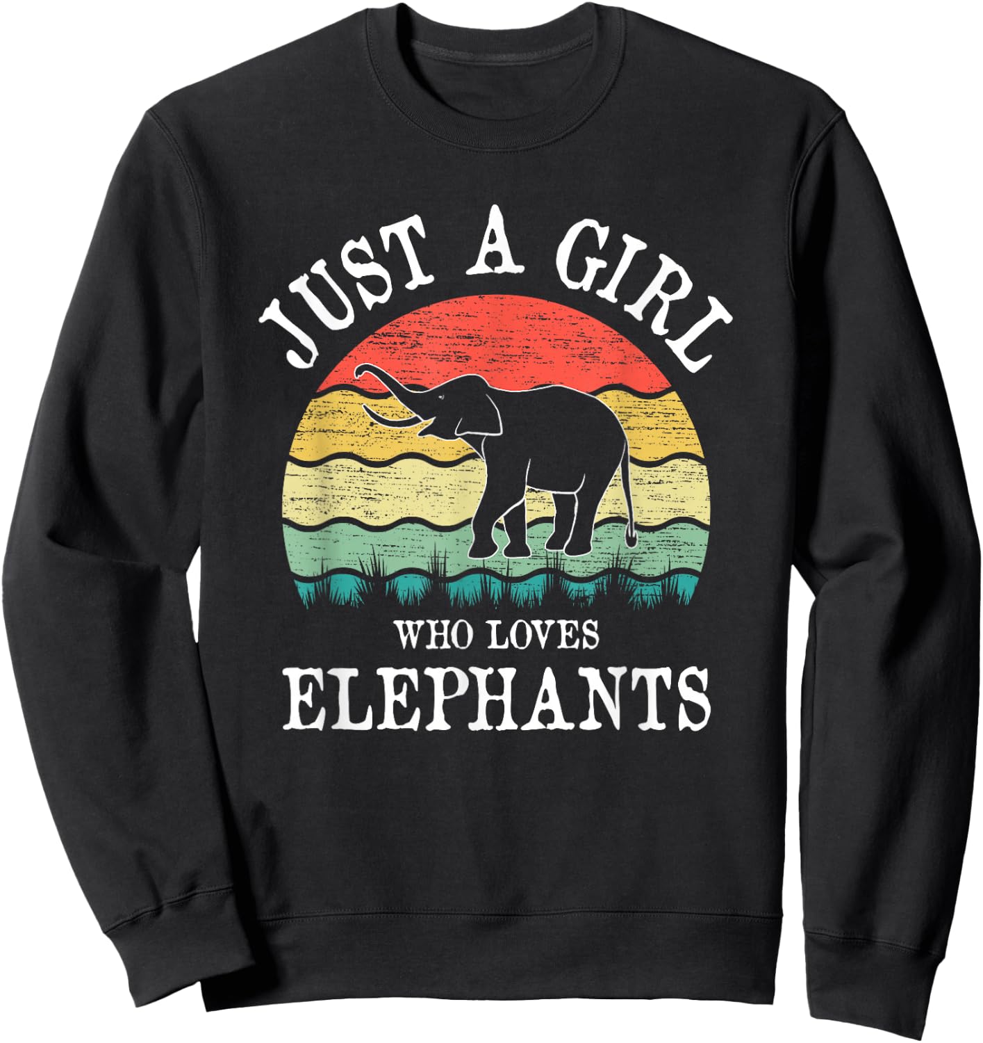 Just A Girl Who Loves Elephants Sweatshirt - Sweatshirt | Black
