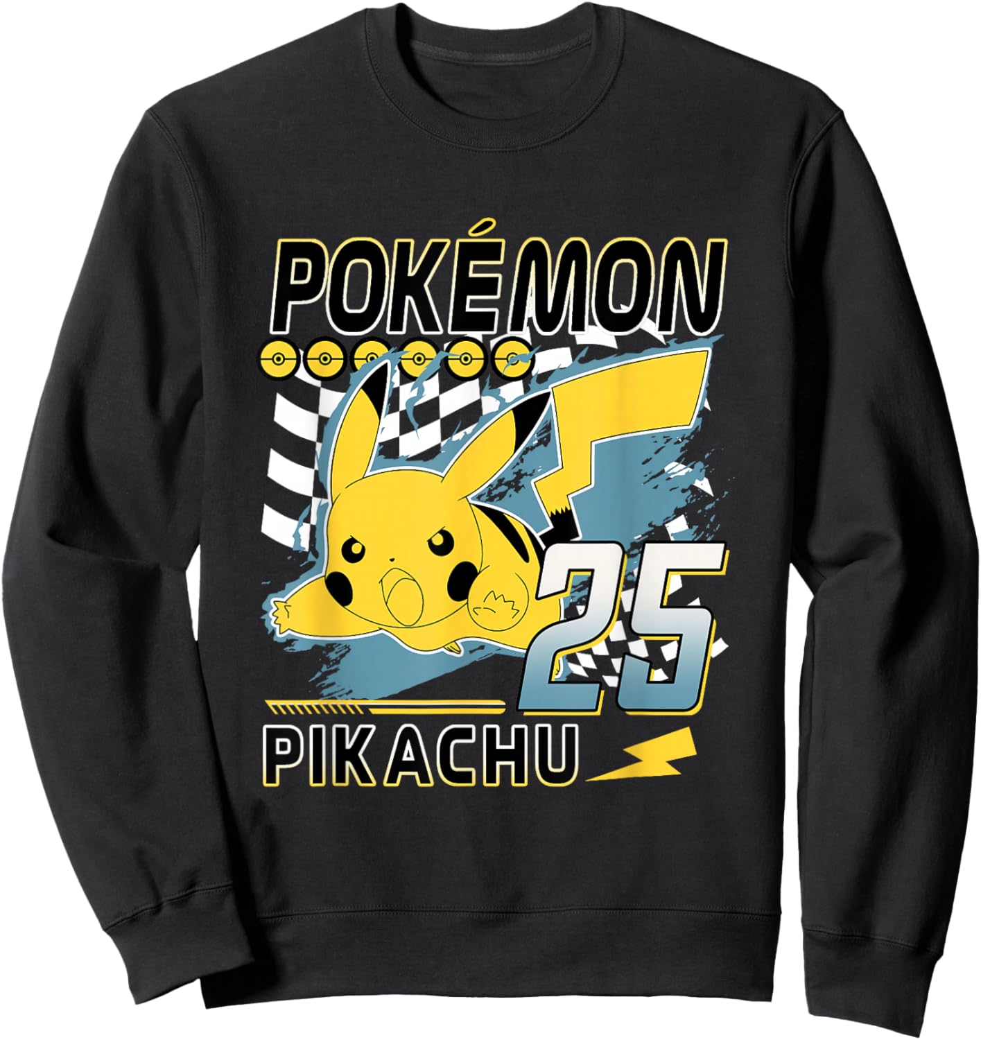 Pokémon Pikachu No. 25 Epic Poster Sweatshirt - Sweatshirt | Black