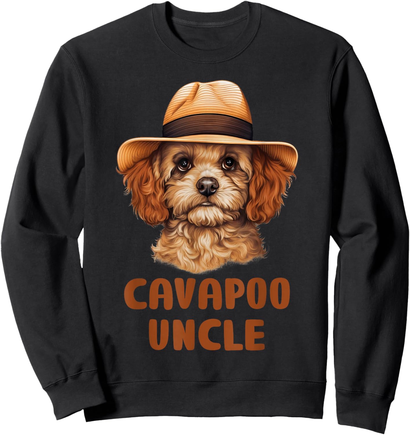 Cute Cavapoo Uncle Dog Lovers Gift Funny Puppy Cavapoo Owner Sweatshirt - Sweatshirt | Black