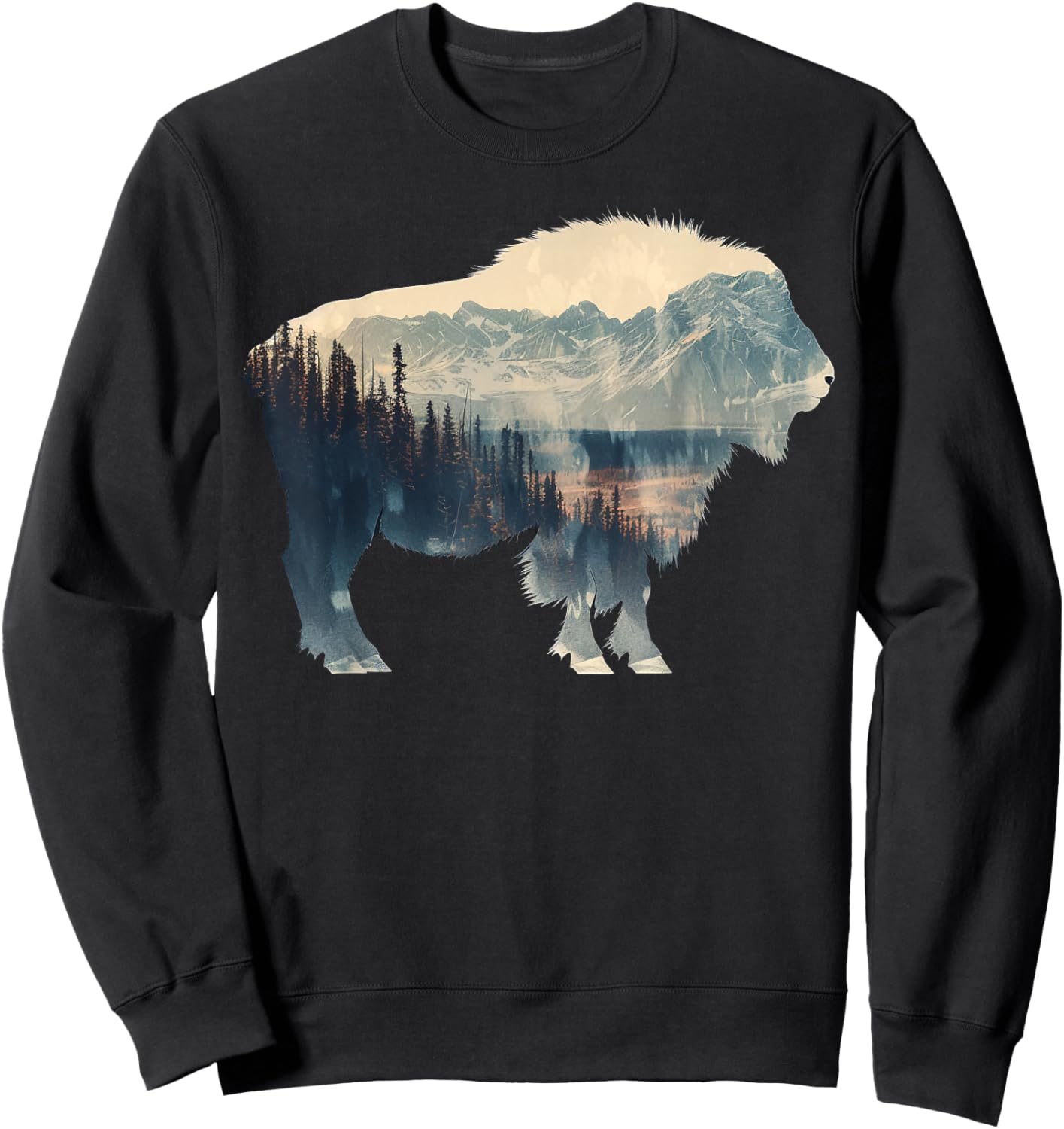 Tundra, arctic regions Muskox Sweatshirt - Sweatshirt | Black