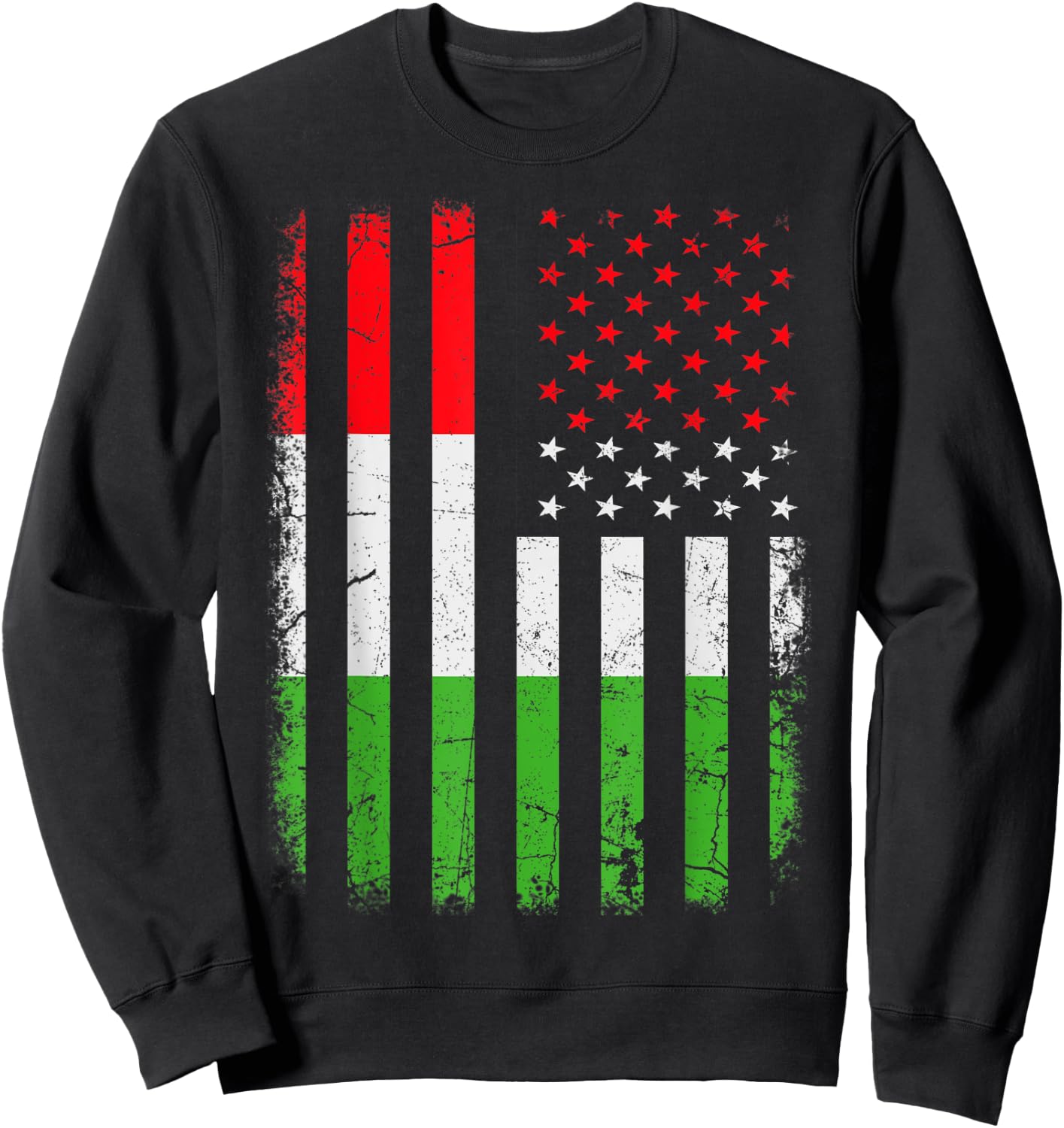 Hungarian American Flag Hungary America Pride Heritage Kids Men Sweatshirt - Sweatshirt | Black