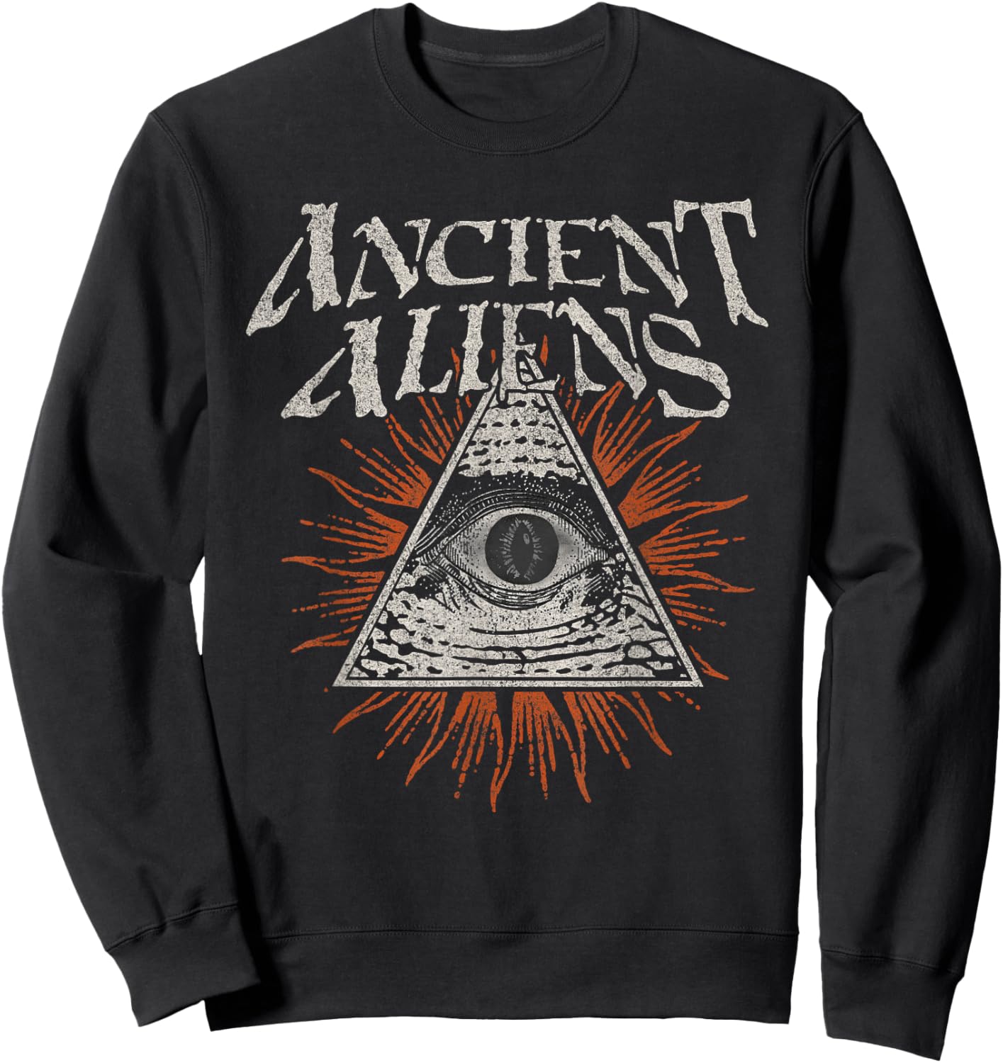 Ancient Aliens Design, Pre History Theory, Pyramid, UFO Sweatshirt - Sweatshirt | Black