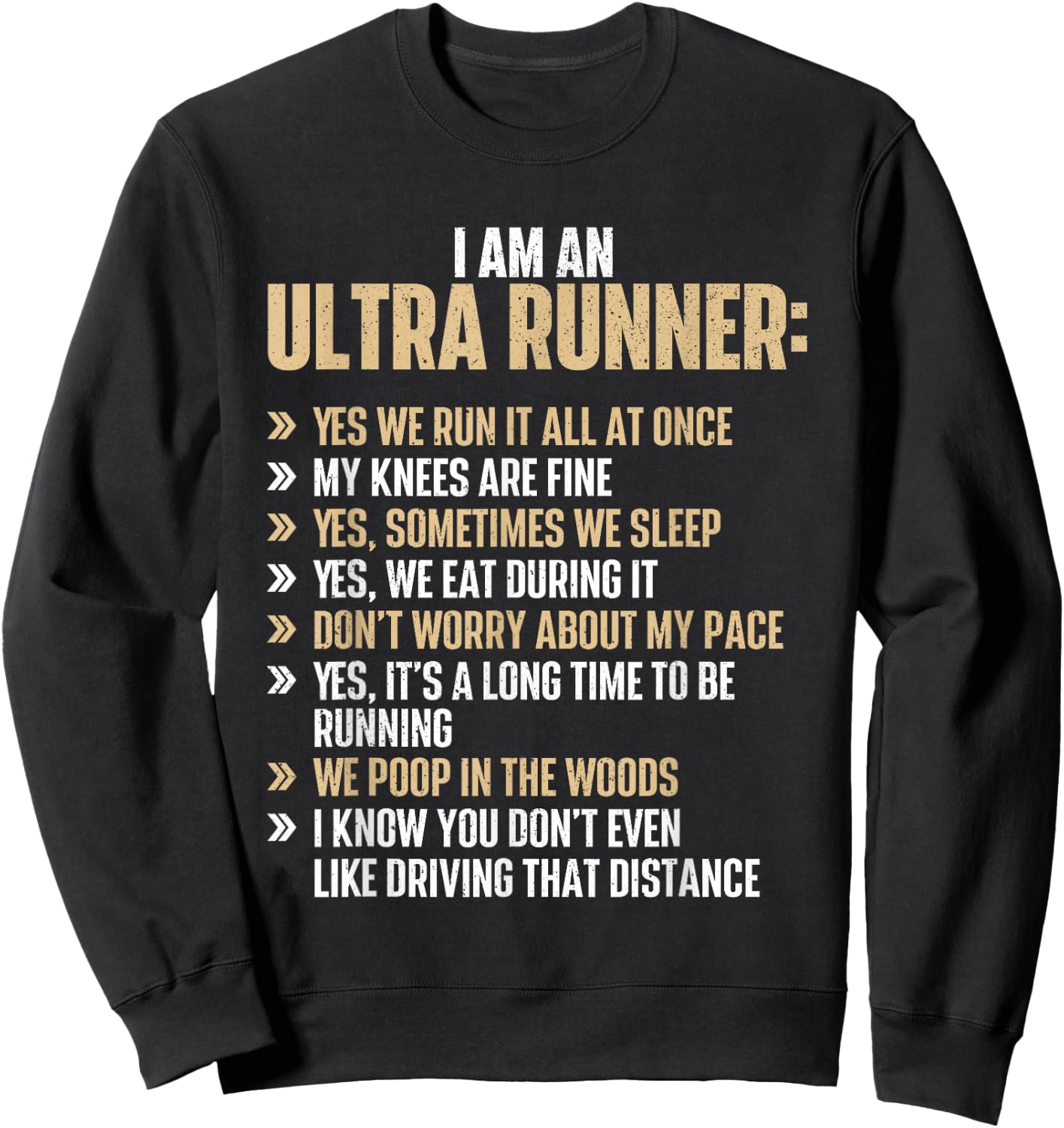 I Am An Ultra Runner - Finisher Long Distance Trail Running Sweatshirt - Sweatshirt | Black