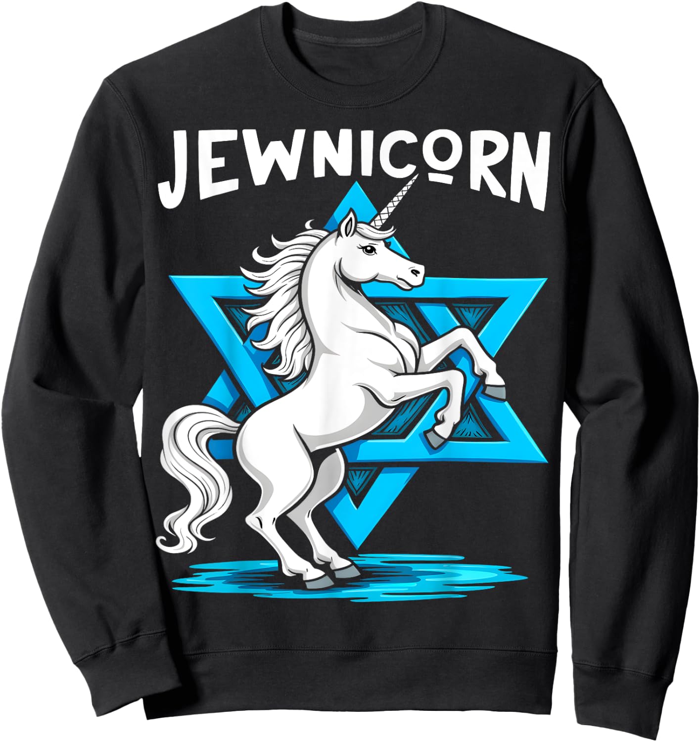 Jewnicorn Funny Jewish Sweatshirt - Sweatshirt | Black