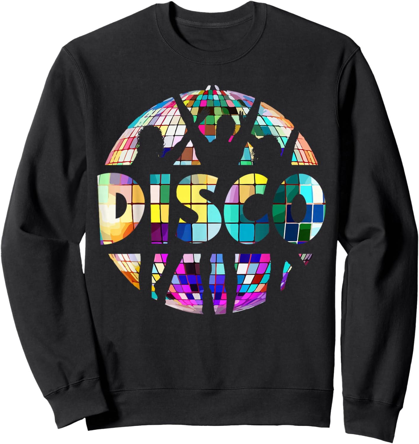 Disco Funny 70s Vintage Theme Dancing 70's Women Sweatshirt - Sweatshirt | Black