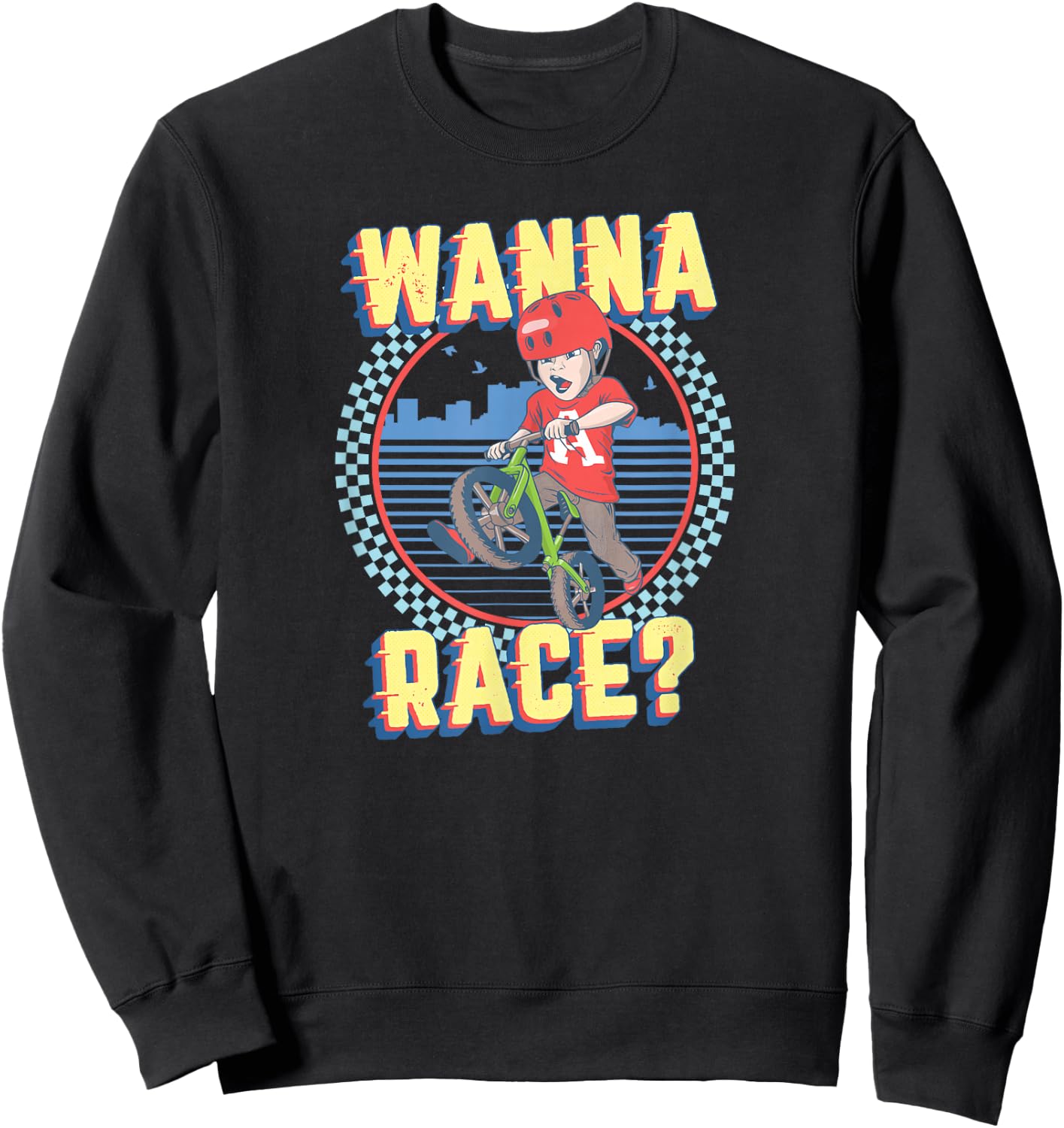 Balance Bike Racing for Two Wheeling Bicycle Ride Racers Sweatshirt - Sweatshirt | Black